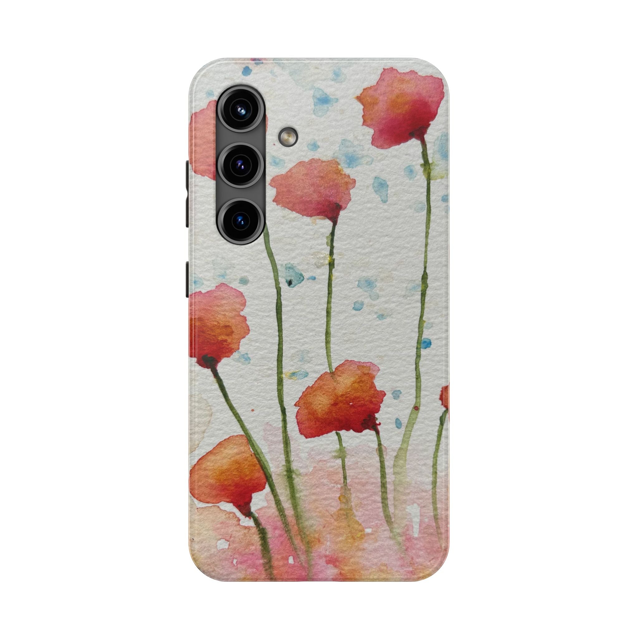 Tough Phone Case - All iPhones and Samsung Galaxys - Exciting Abstract Design #94 Poppies Galore