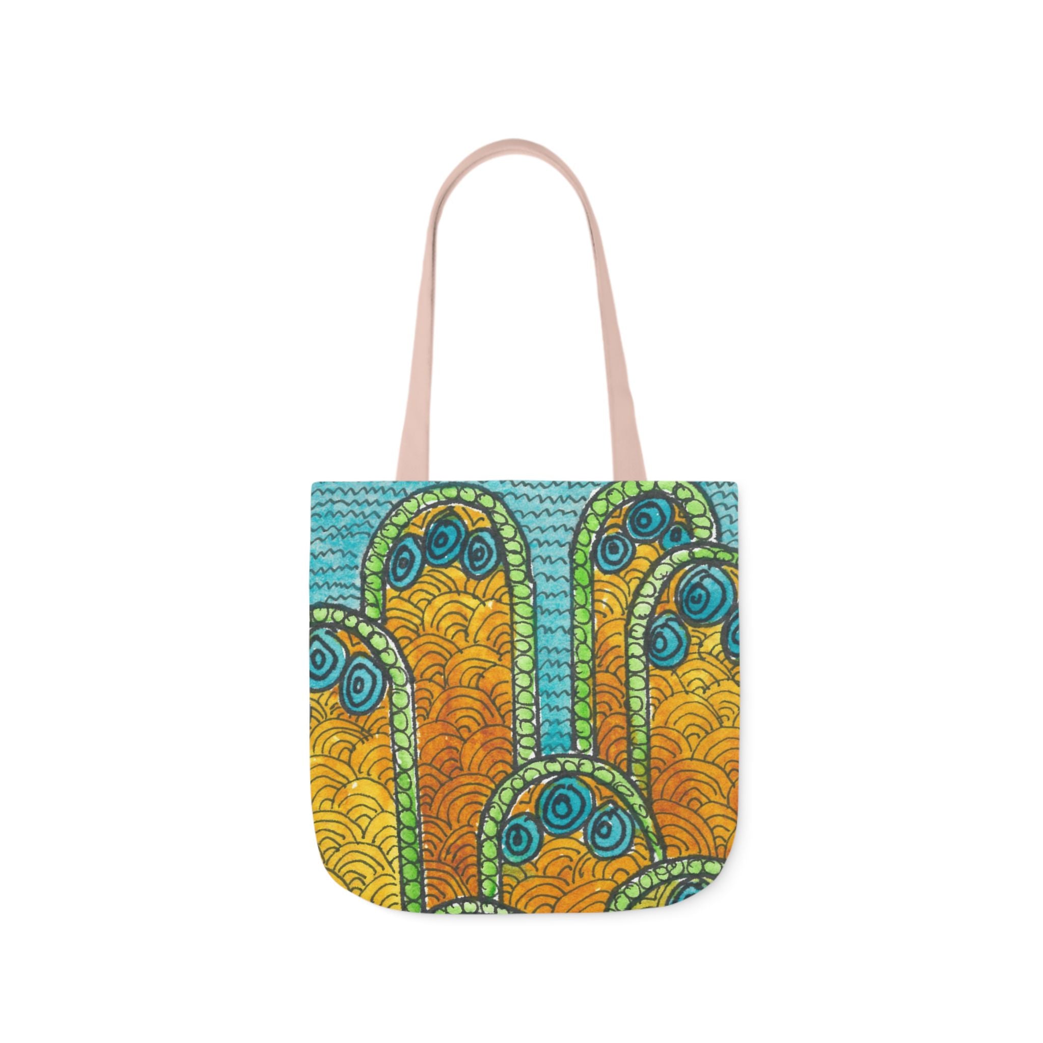Canvas Tote Bags, Colourful Abstract Designs, 5-Color Straps, 3 Sizes.  For Family and friends or a Special Gift #87 Belgrade Impressions
