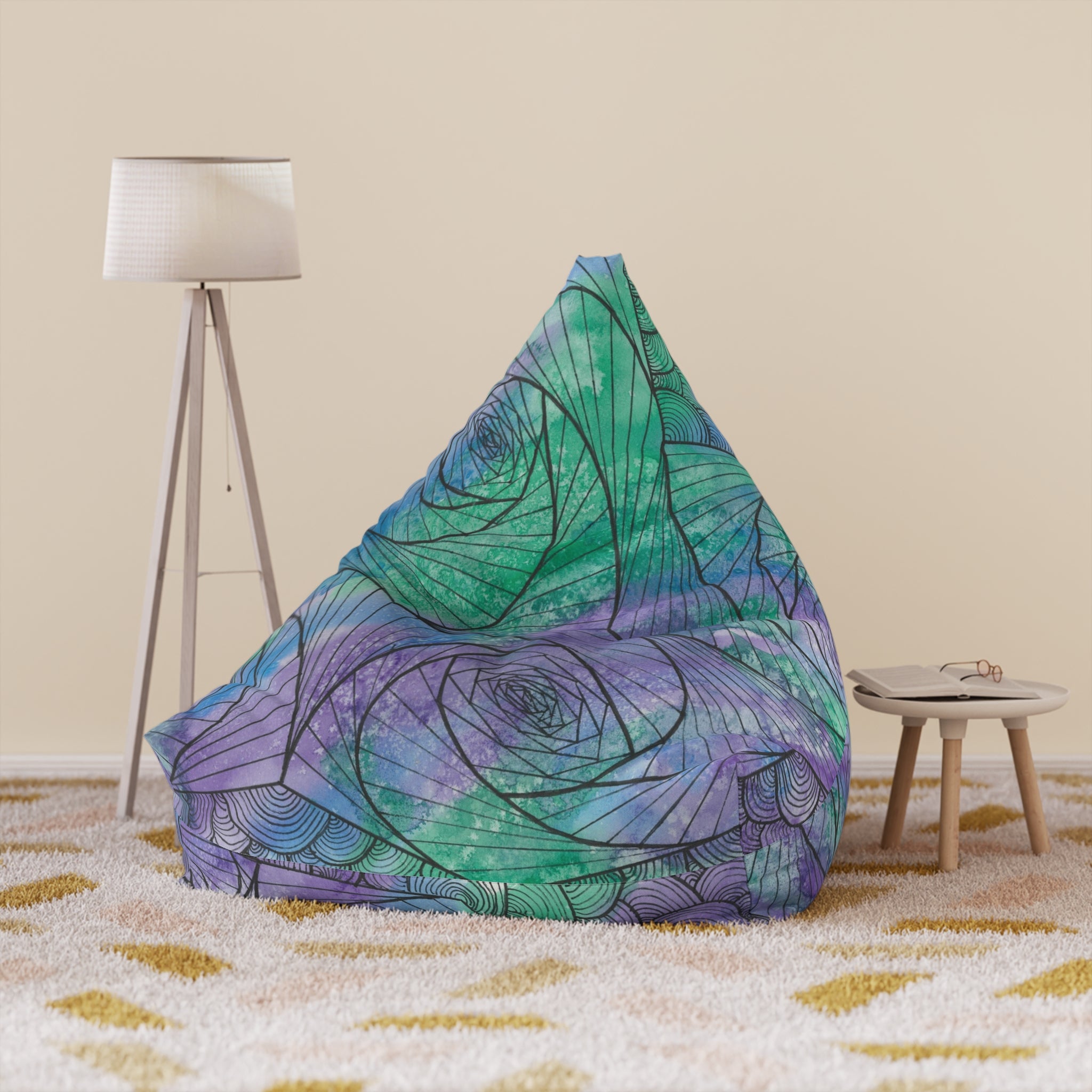 Bean Bag Chair Covers For Indoor & Outdoor - 2 Sizes - Exciting Abstract Design #50 If Not Now When?