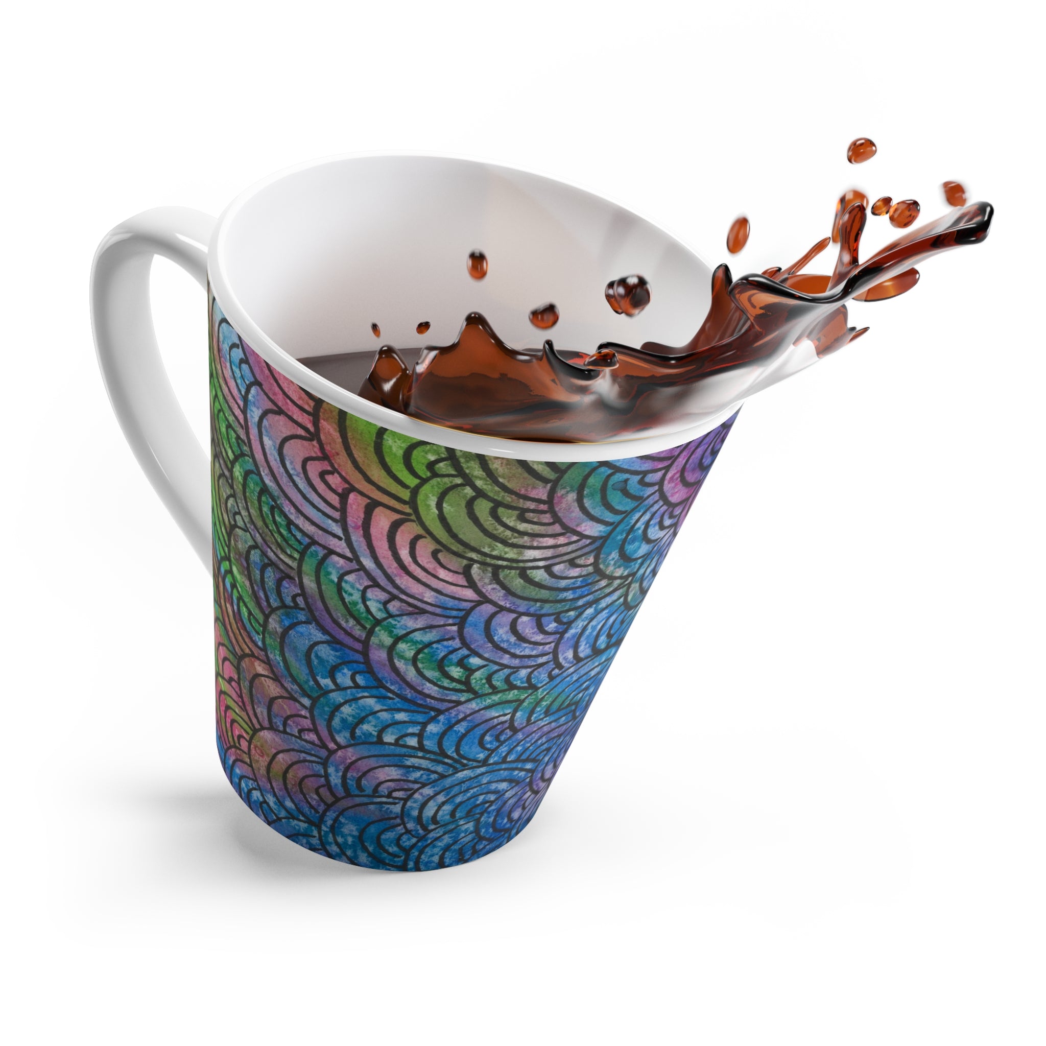 Coffee Mugs and Cups. Colourful Abstract Designs. Perfect for Home, Office or Special Gift #84 Ah The Past