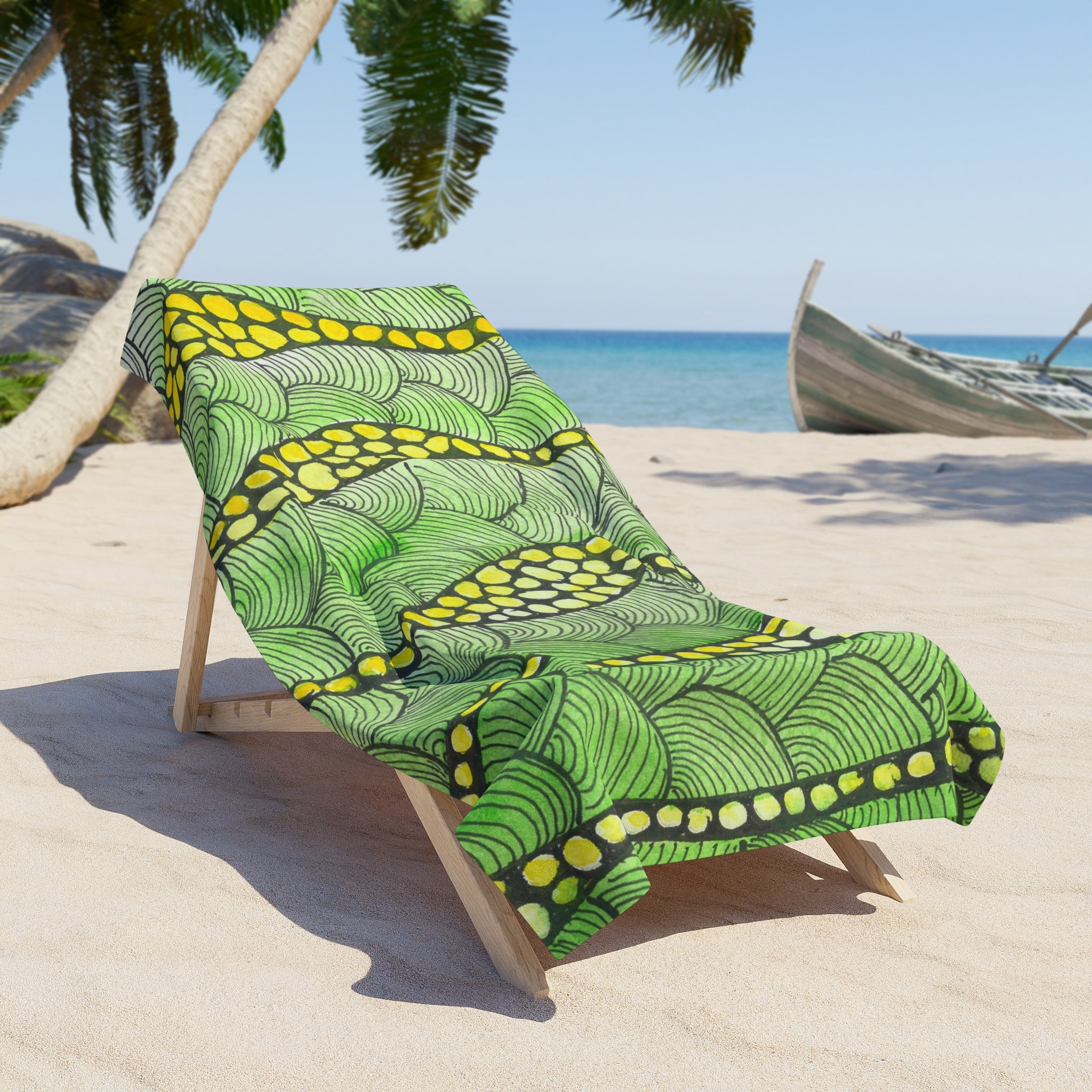Colourful Abstract Beach Towels, Cotton Loop backing for Durability, 2 Sizes.  For Family and friends or a Special Gift #13 Watcha Thinking