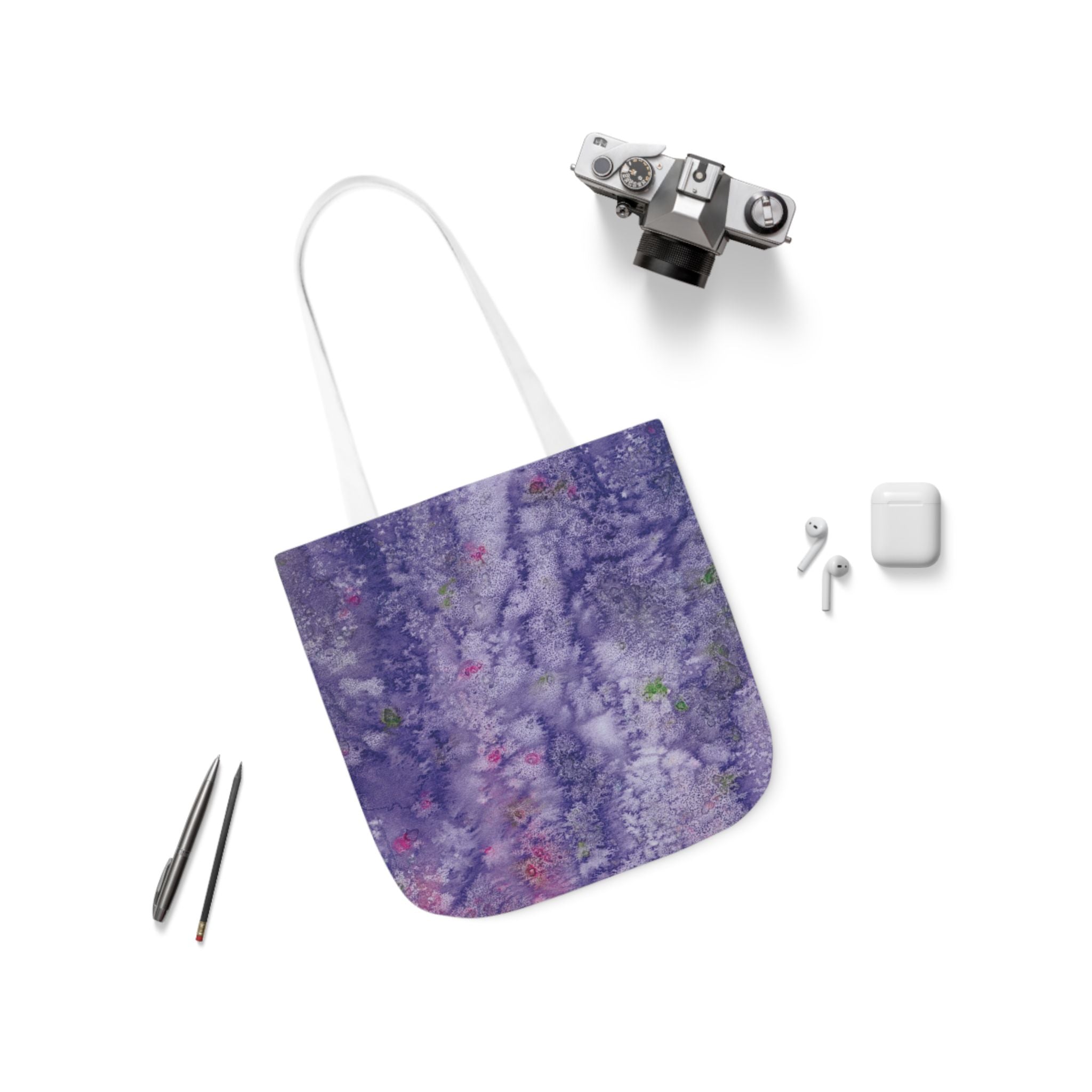 Canvas Tote Bags, Colourful Abstract Designs, 5-Color Straps, 3 Sizes.  For Family and friends or a Special Gift #86 Birthday Fairies