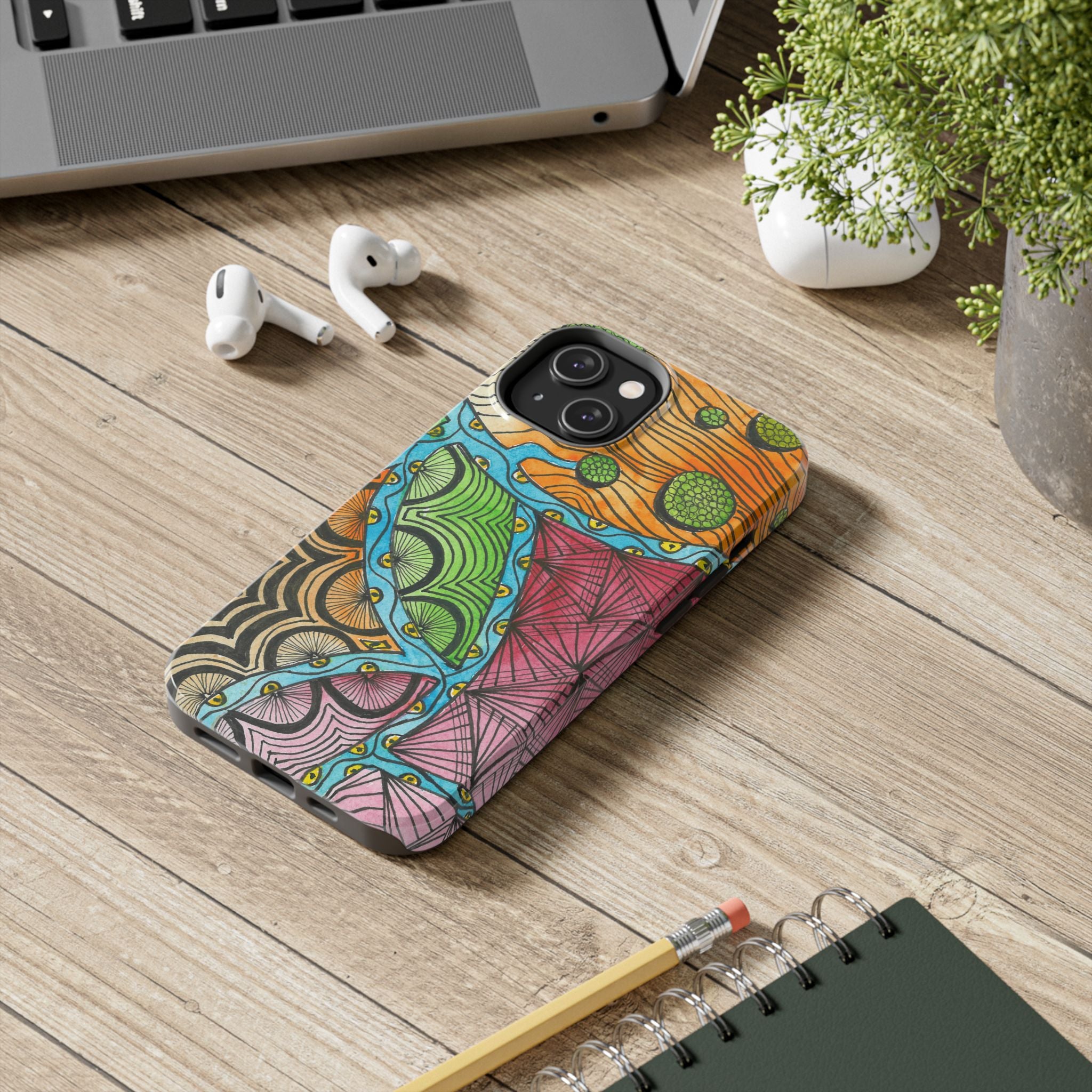 Tough Phone Case - All iPhones and Samsung Galaxys - Exciting Abstract Design #11 Today's The Day
