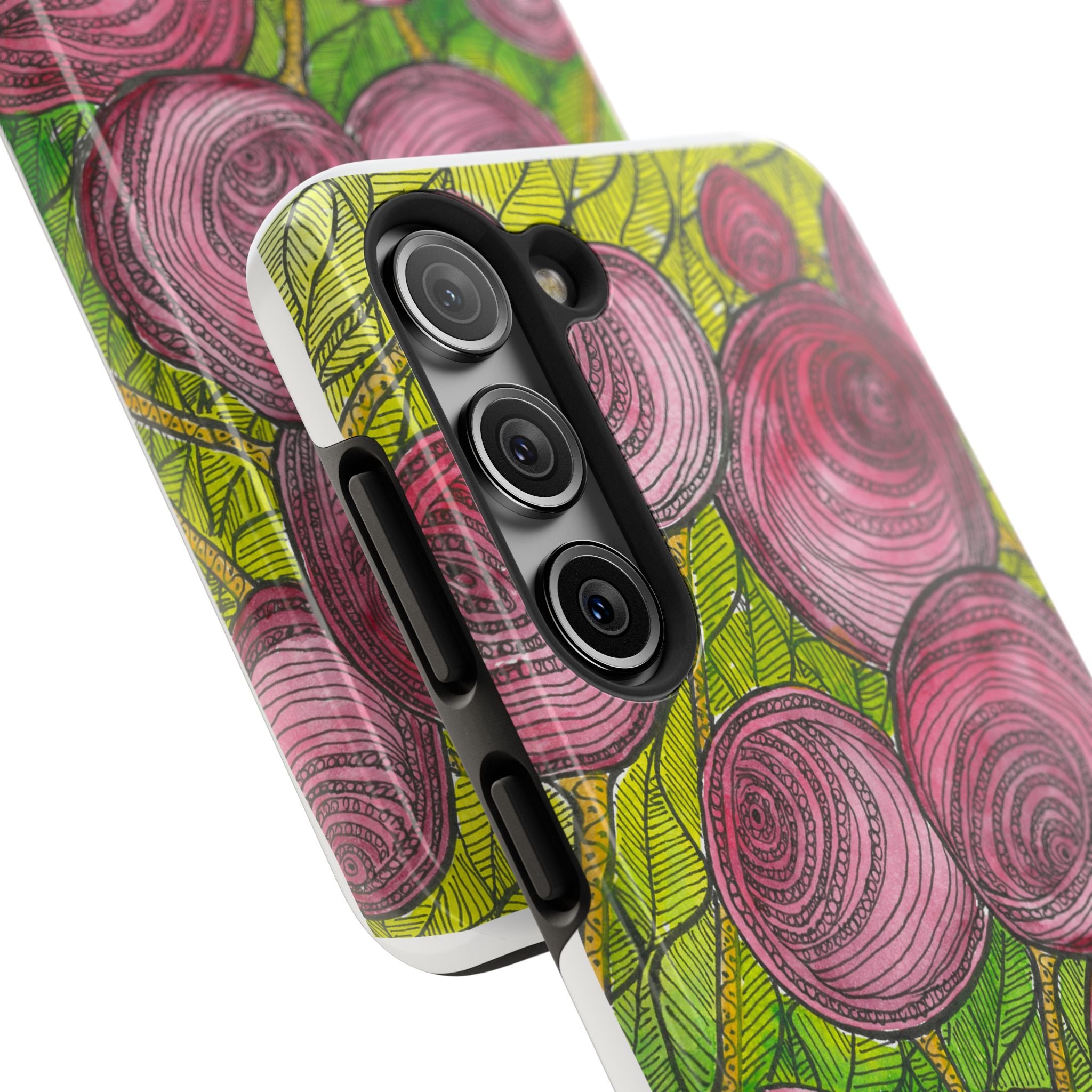 Tough Phone Case - All iPhones and Samsung Galaxys - Exciting Abstract Design #9 Spaced Blossoms
