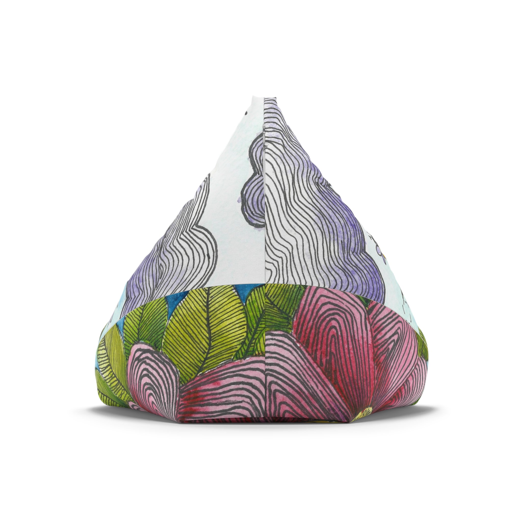Bean Bag Chair Covers For Indoor & Outdoor - 2 Sizes - Exciting Abstract Design #4 Bloom'n