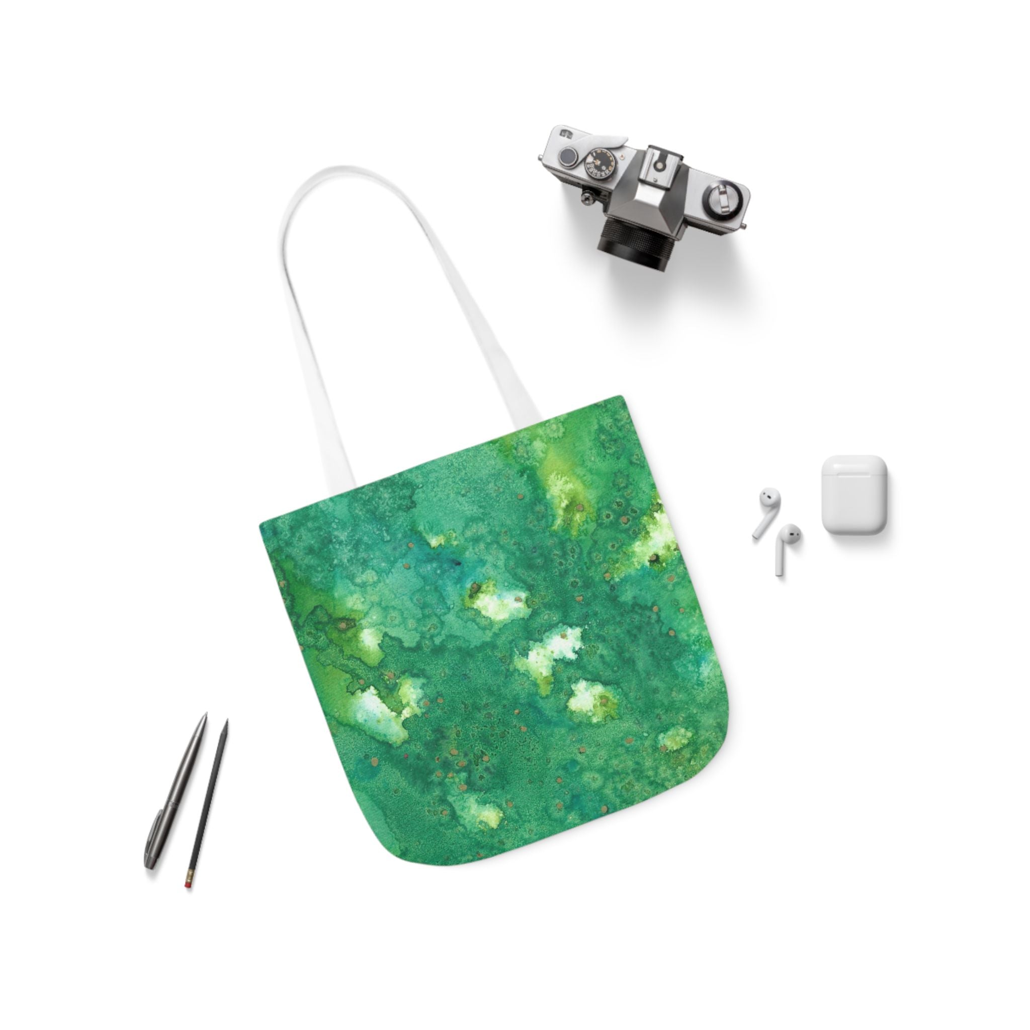 Canvas Tote Bags, Colourful Abstract Designs, 5-Color Straps, 3 Sizes.  For Family and friends or a Special Gift #79 Abundance Cometh