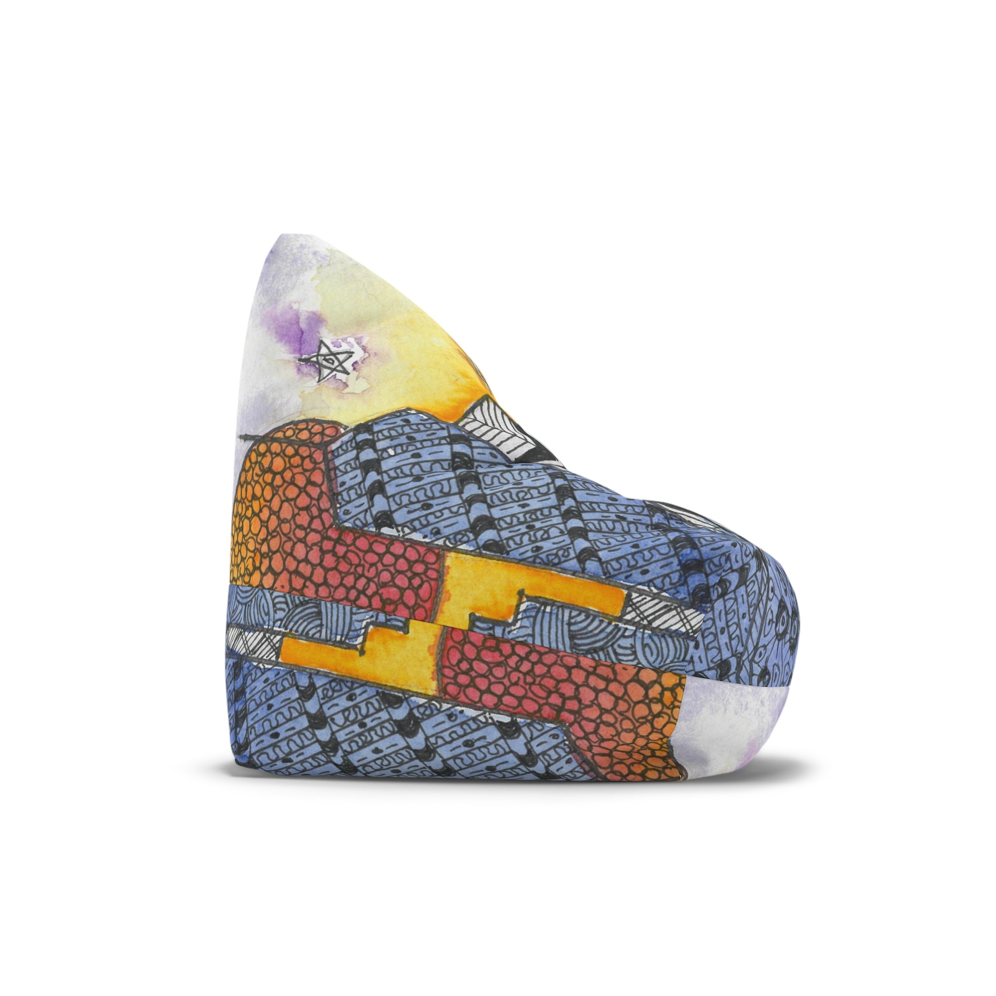 Bean Bag Chair Covers For Indoor & Outdoor Spaces - 2 Sizes - Exciting Abstract Design #5 In The Shadows
