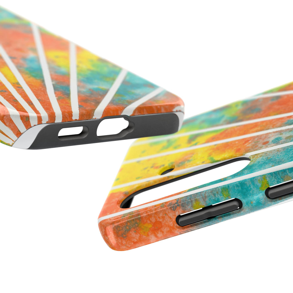 Tough Phone Case - All iPhones and Samsung Galaxys - Exciting Abstract Design #101 Your Energy Radiates