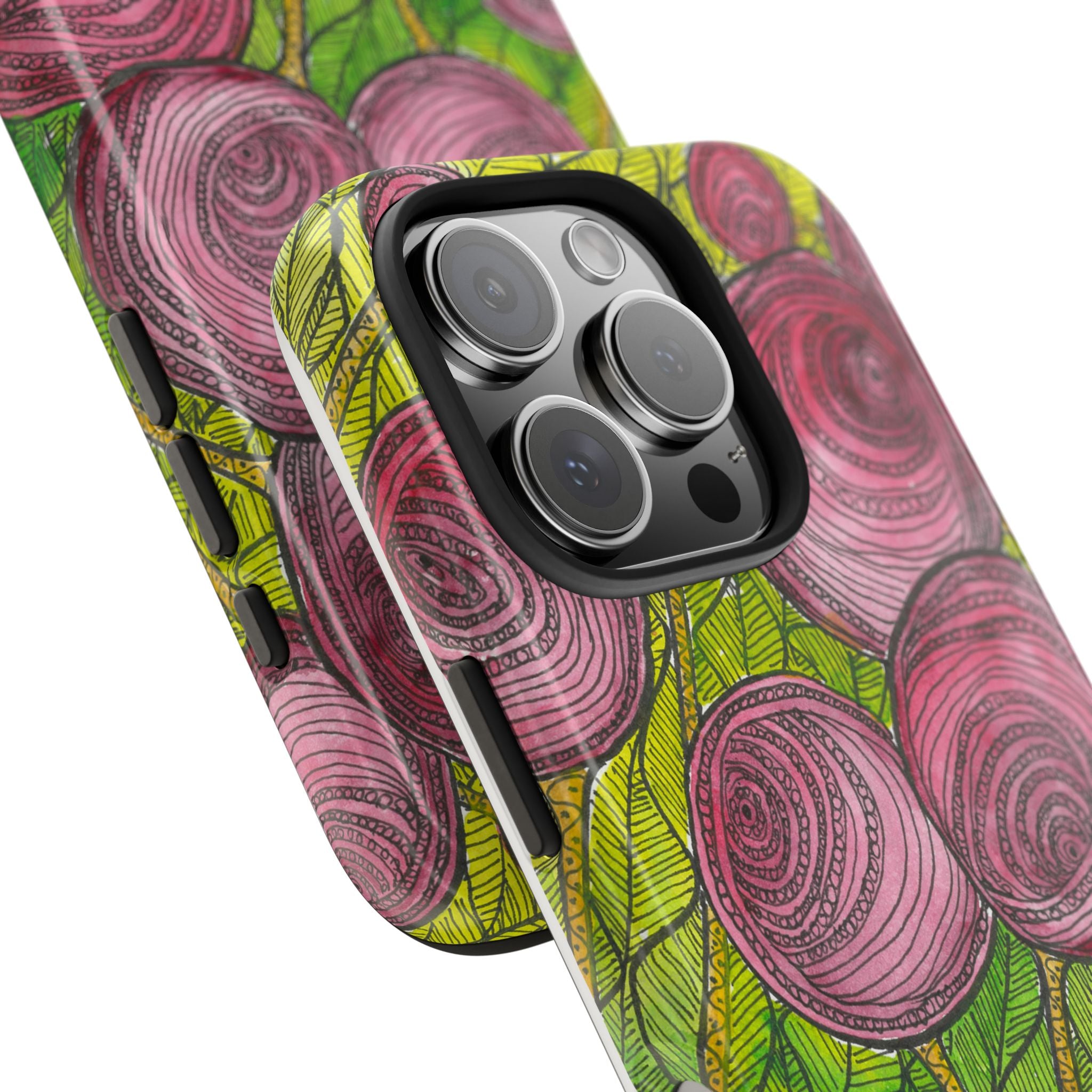 Tough Phone Case - All iPhones and Samsung Galaxys - Exciting Abstract Design #9 Spaced Blossoms
