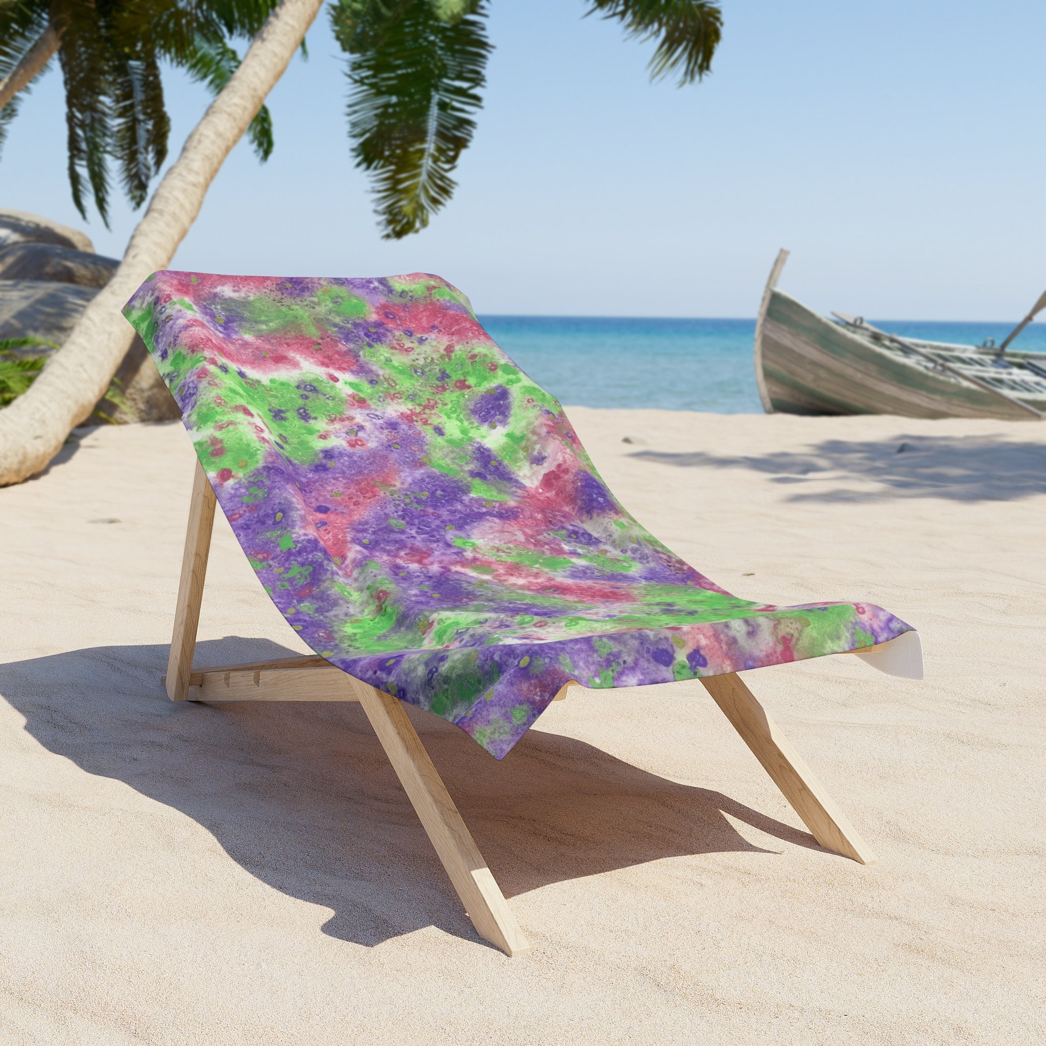 Colourful Abstract Beach Towels, Cotton Loop backing for Durability, 2 Sizes.  For Family and friends or a Special Gift #100 Immortal Being