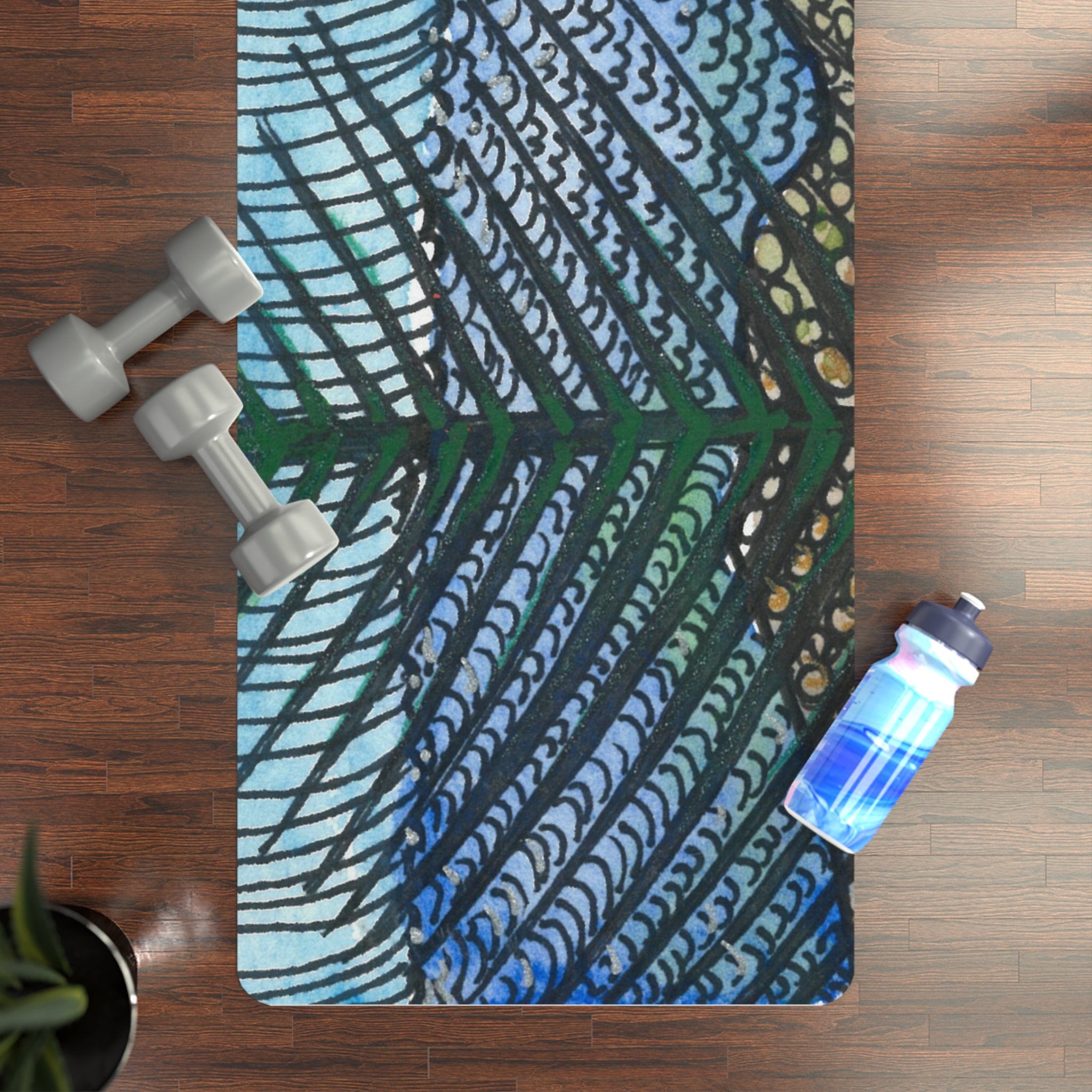 Yoga Mats and Gym Mats. Colourful Abstract Designs. Perfect for Home, Yoga or Gym Class, or a Special Gift #47 Cottesloe