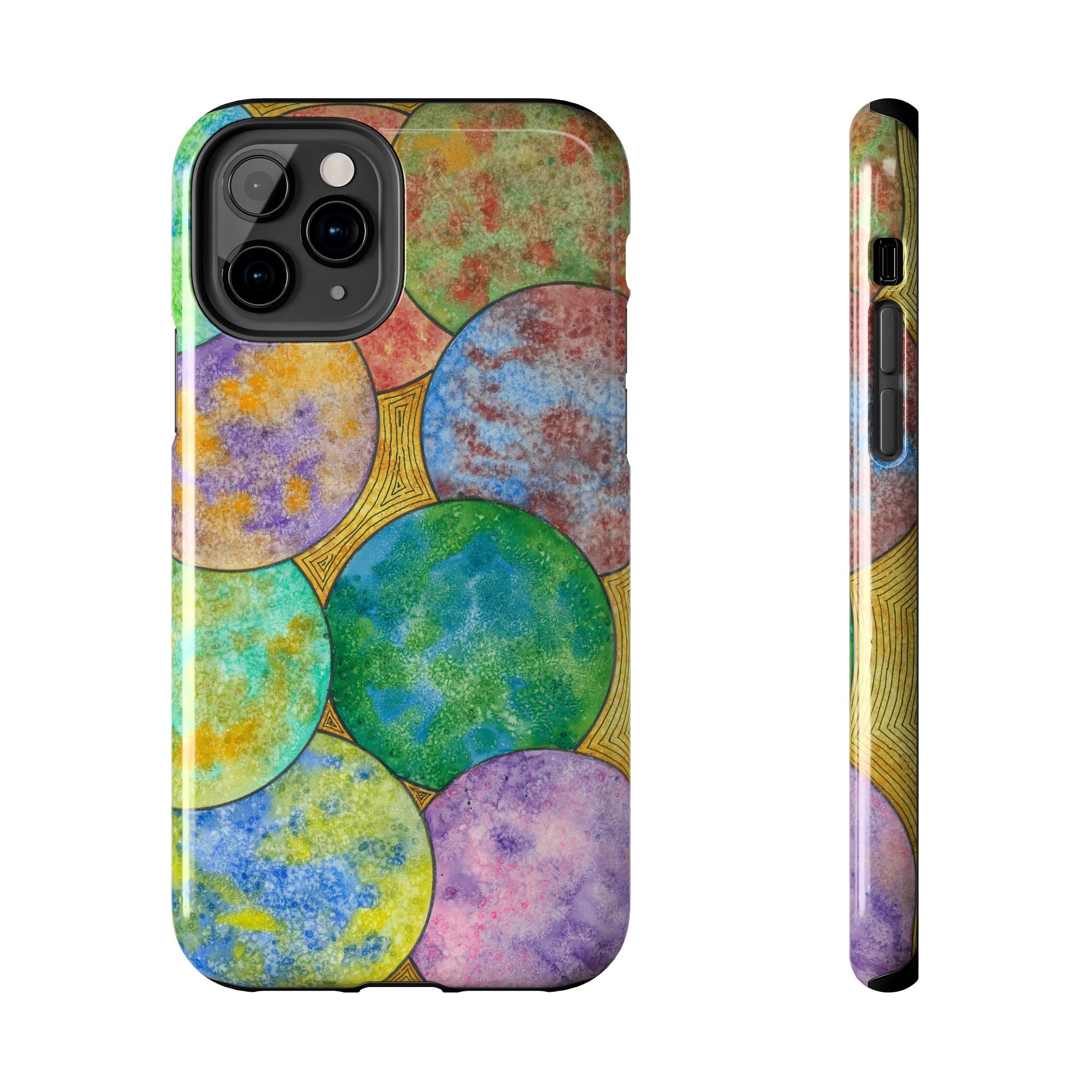 Tough Phone Case - All iPhones and Samsung Galaxys - Exciting Abstract Design #61 Worlds Apart