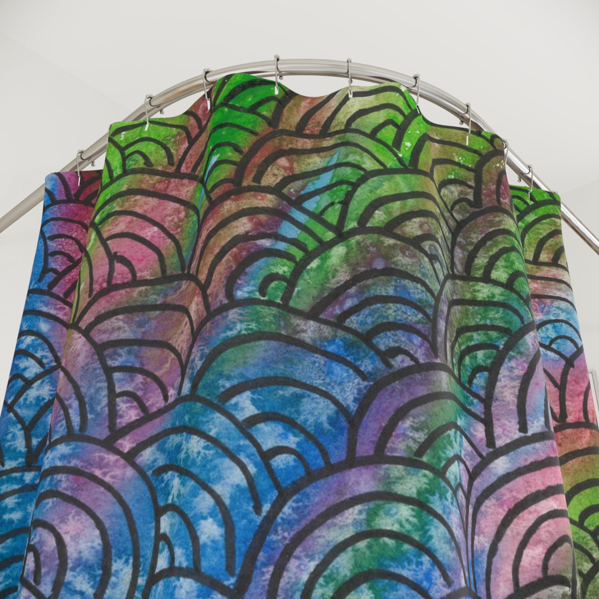 Beautiful Shower Curtains to Refresh Your Bathroom. Colourful Abstract Designs. Perfect For Your Bathroom or Special House-Warming Gift #84 Ah The Past