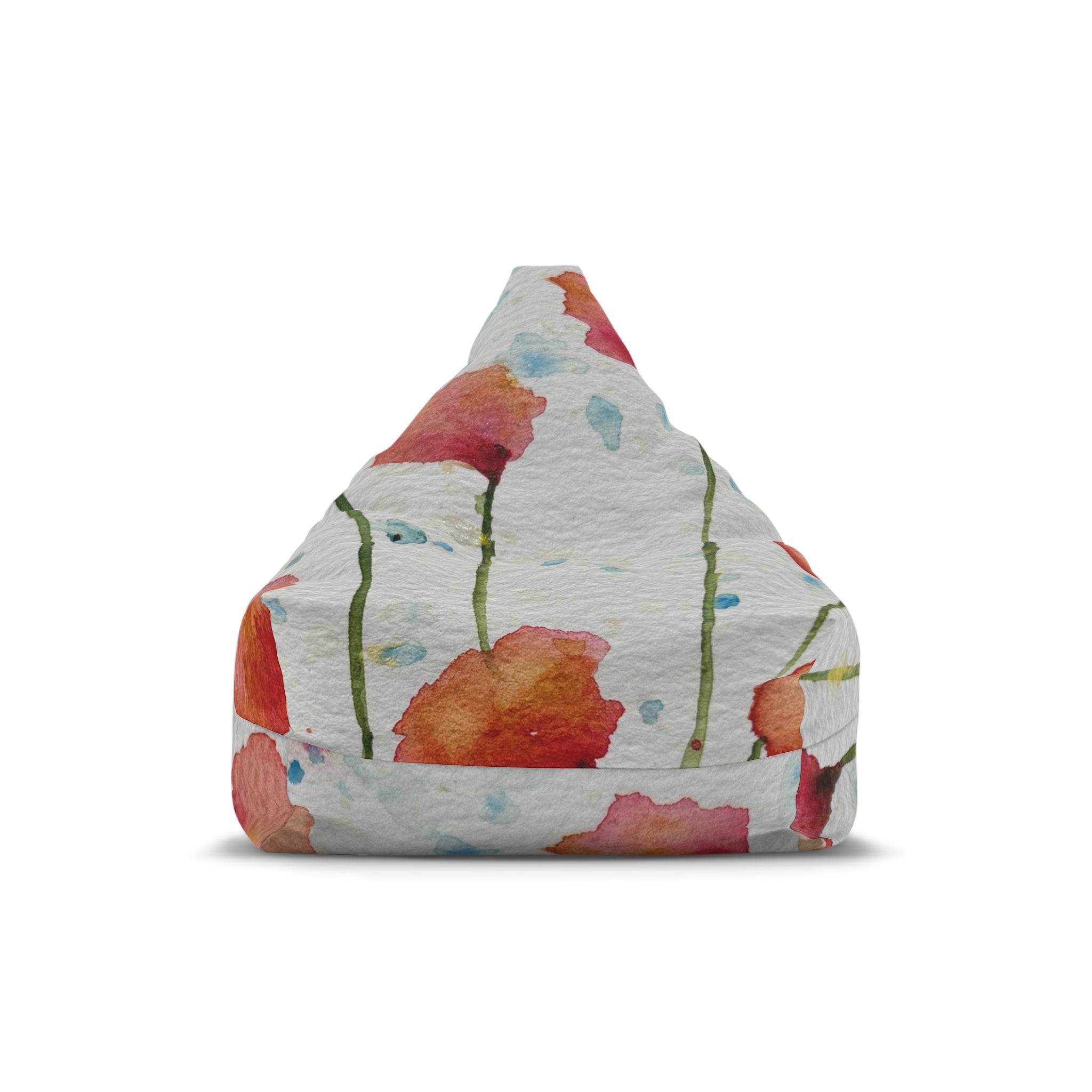 Bean Bag Chair Covers For Indoor & Outdoor - 2 Sizes - Exciting Abstract Design #94 Poppies Galore
