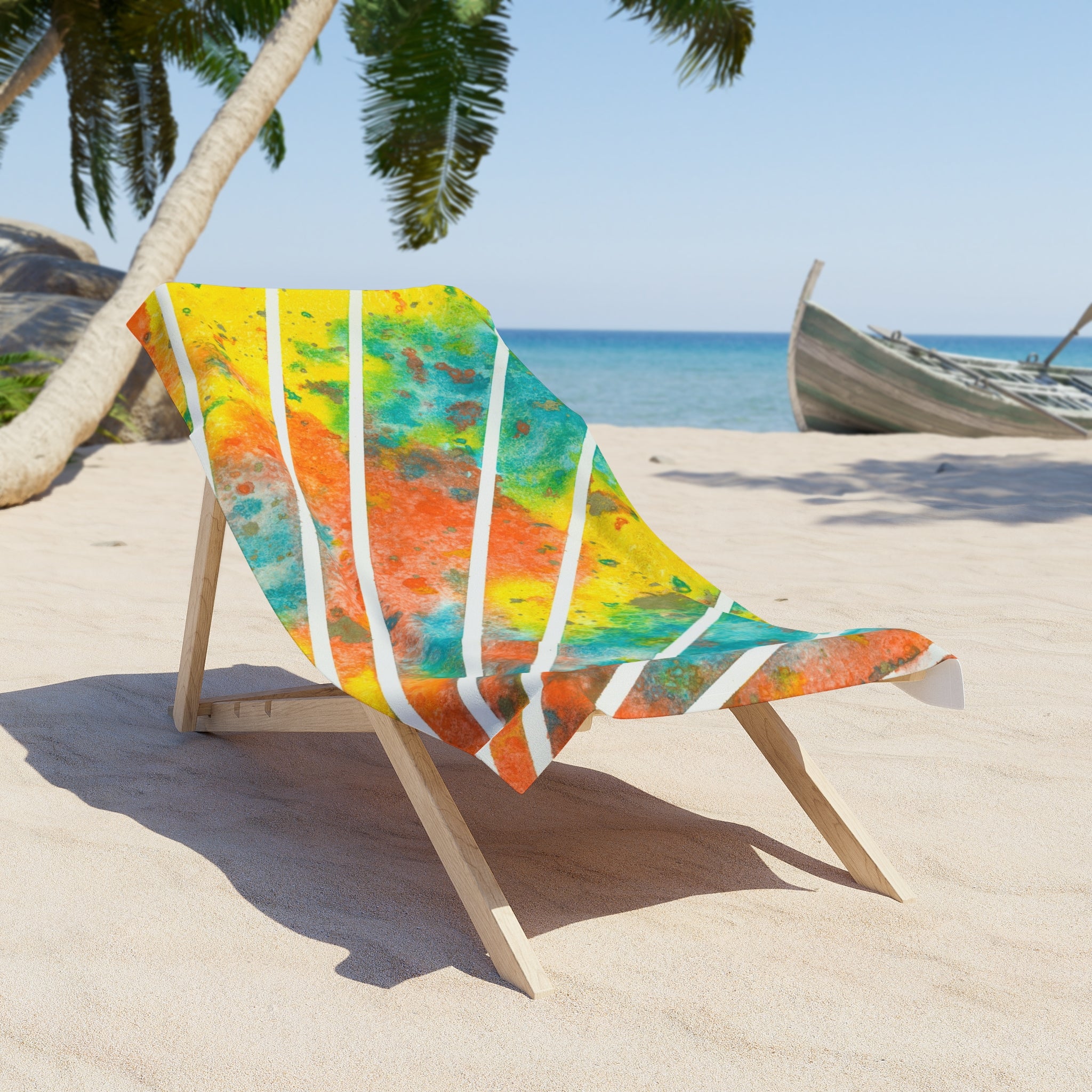 Colourful Abstract Beach Towels, Cotton Loop backing for Durability, 2 Sizes.  For Family and friends or a Special Gift #101 Your Energy Radiates