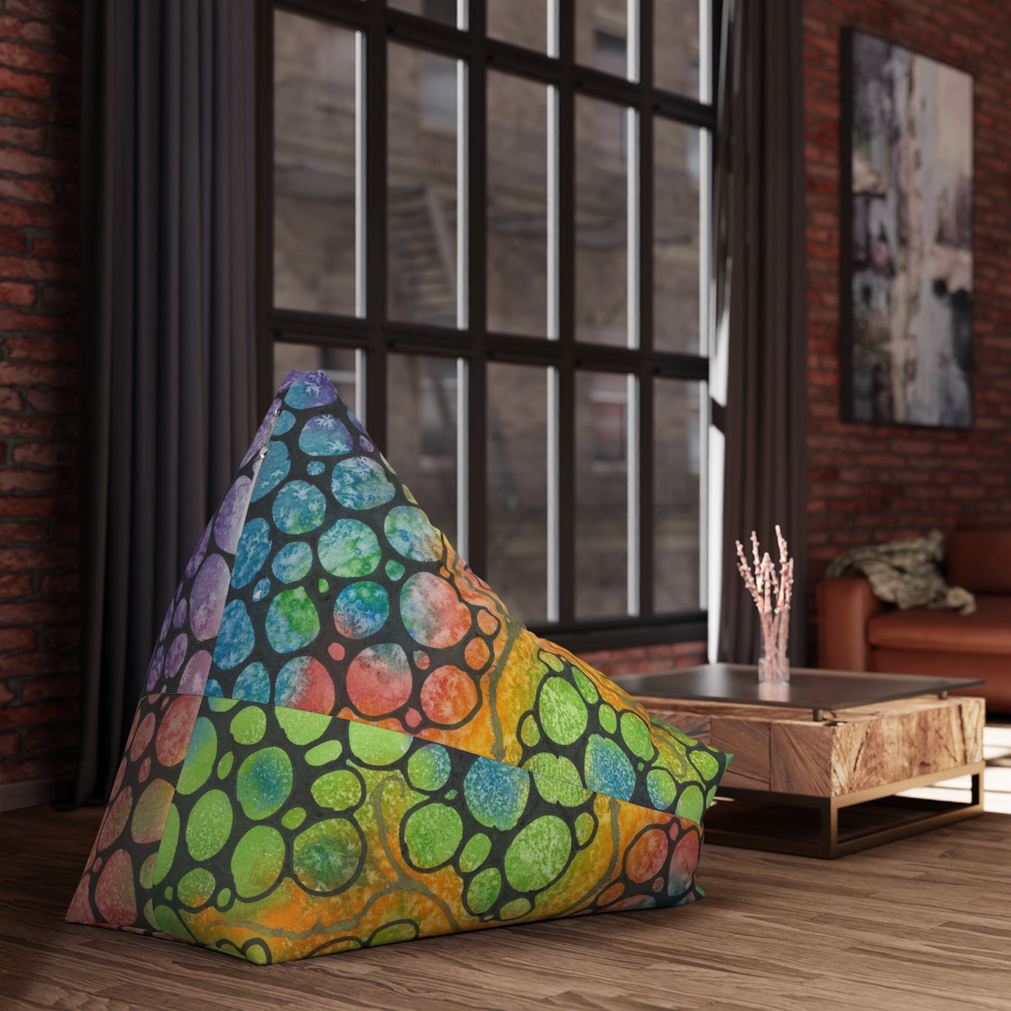 Bean Bag Chair Covers For Indoor & Outdoor - 2 Sizes - Exciting Abstract Design #77 River Of Dreams
