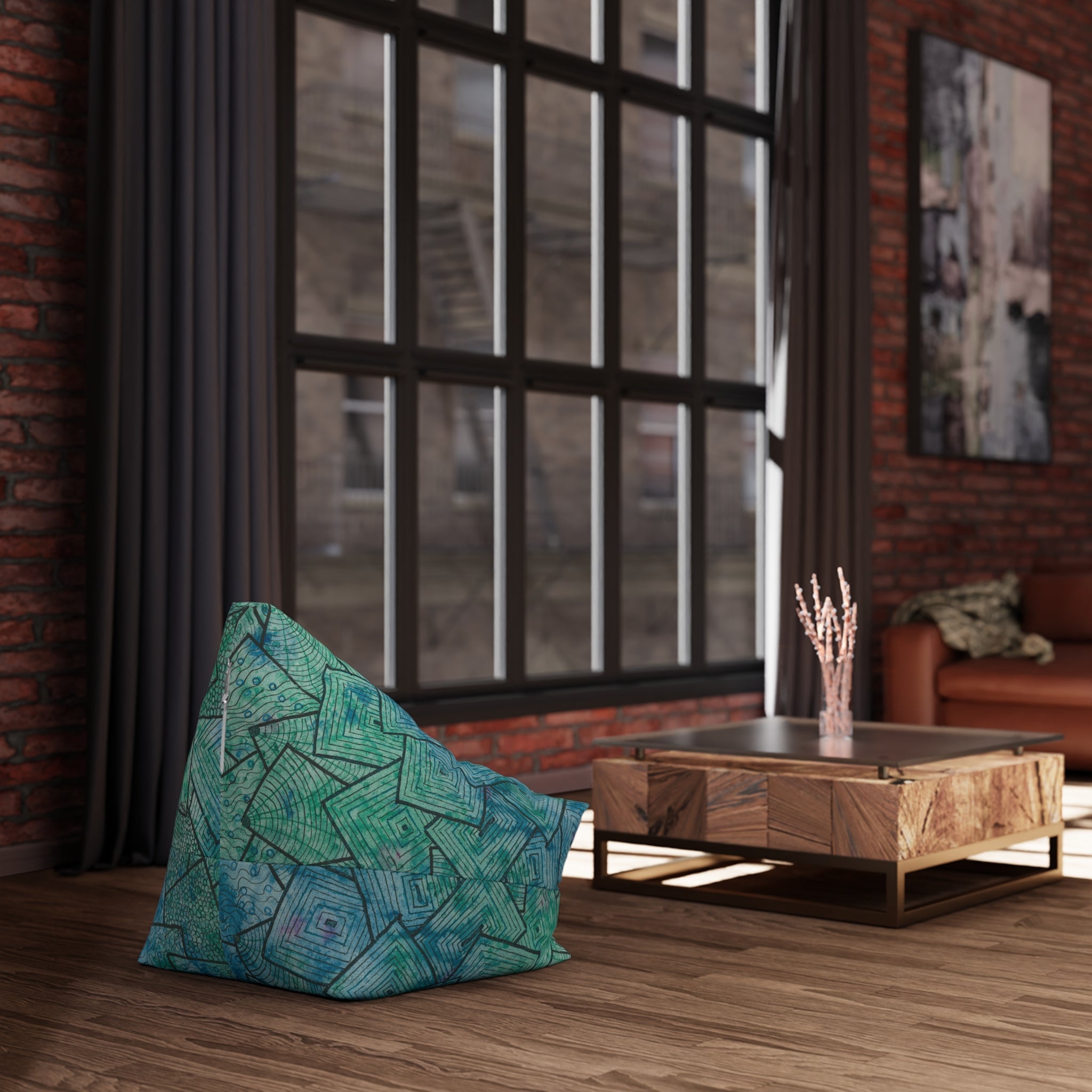 Bean Bag Chair Covers For Indoor & Outdoor - 2 Sizes - Exciting Abstract Design #65 And The Answer Is?