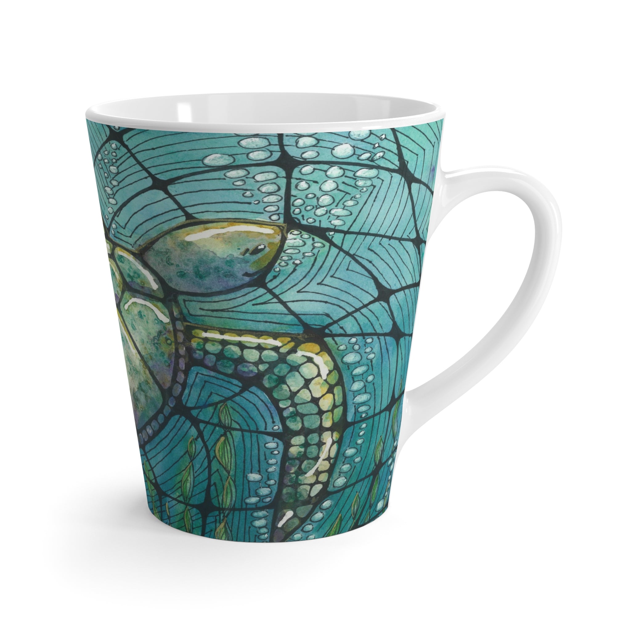 Coffee Mugs and Cups. Colourful Abstract Designs. Perfect for Home, Office or Special Gift #73 Turtling Along