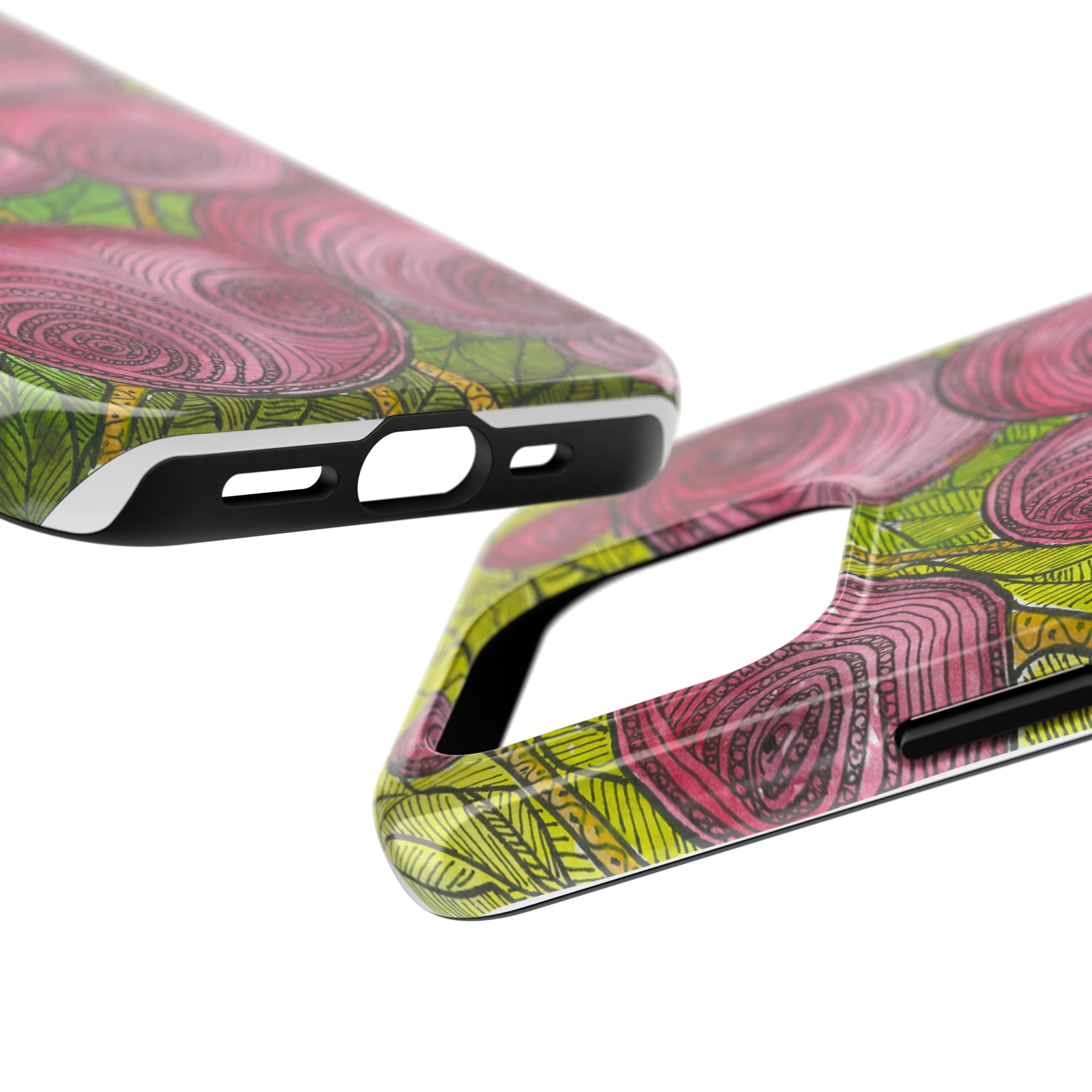 Tough Phone Case - All iPhones and Samsung Galaxys - Exciting Abstract Design #9 Spaced Blossoms