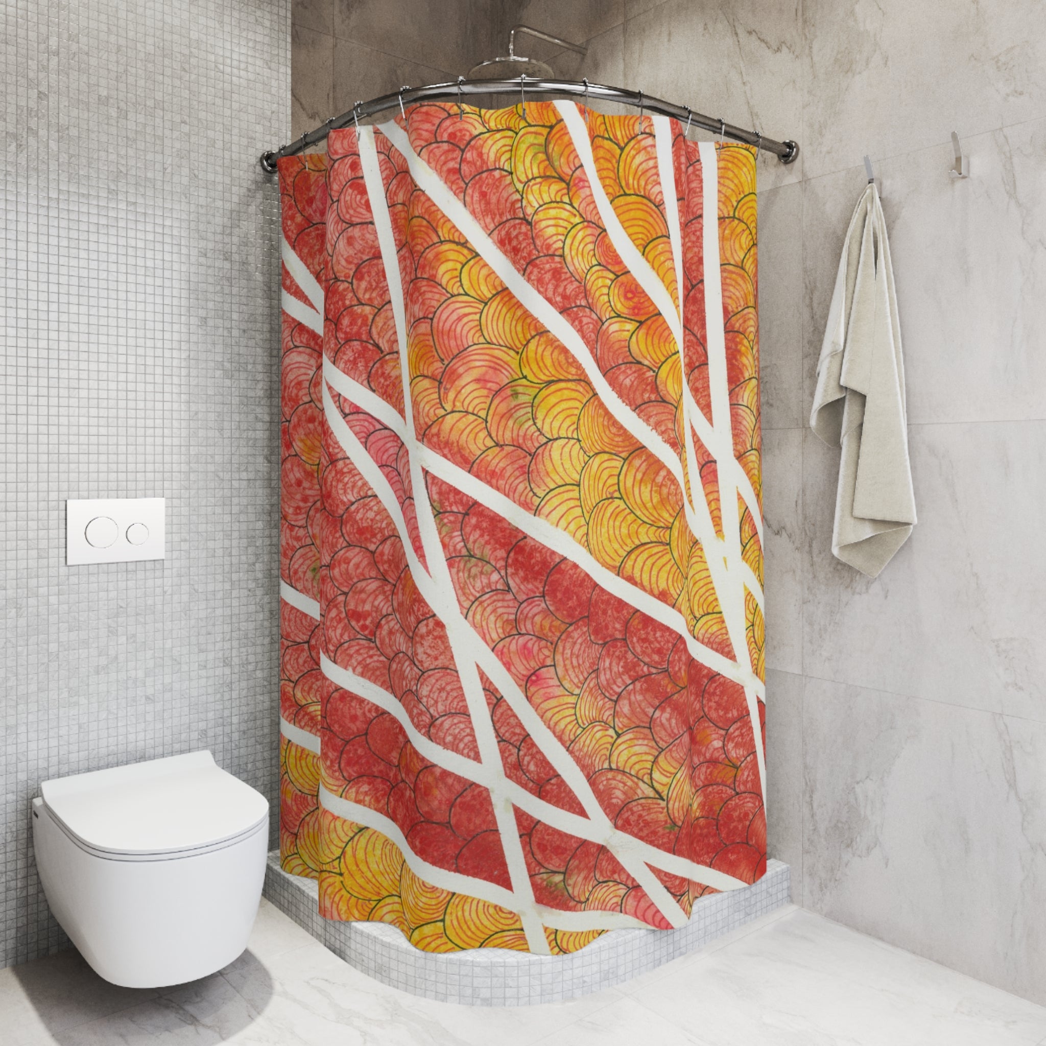 Beautiful Shower Curtains to Refresh Your Bathroom. Colourful Abstract Designs. Perfect For Your Bathroom or Special House-Warming Gift #67 Max Mimosa
