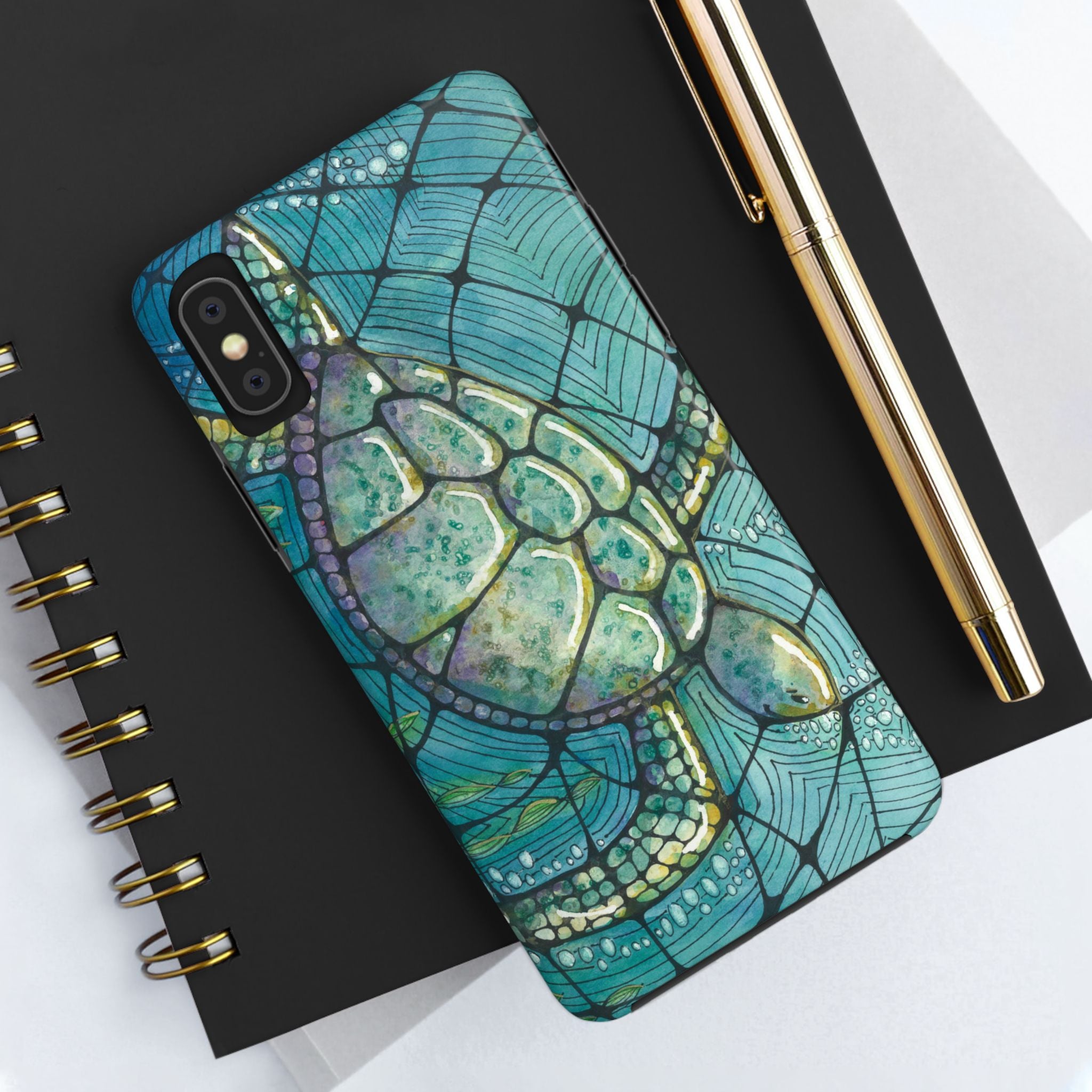 Tough Phone Case - All iPhones and Samsung Galaxys - Exciting Abstract Design #73 Turtling Along