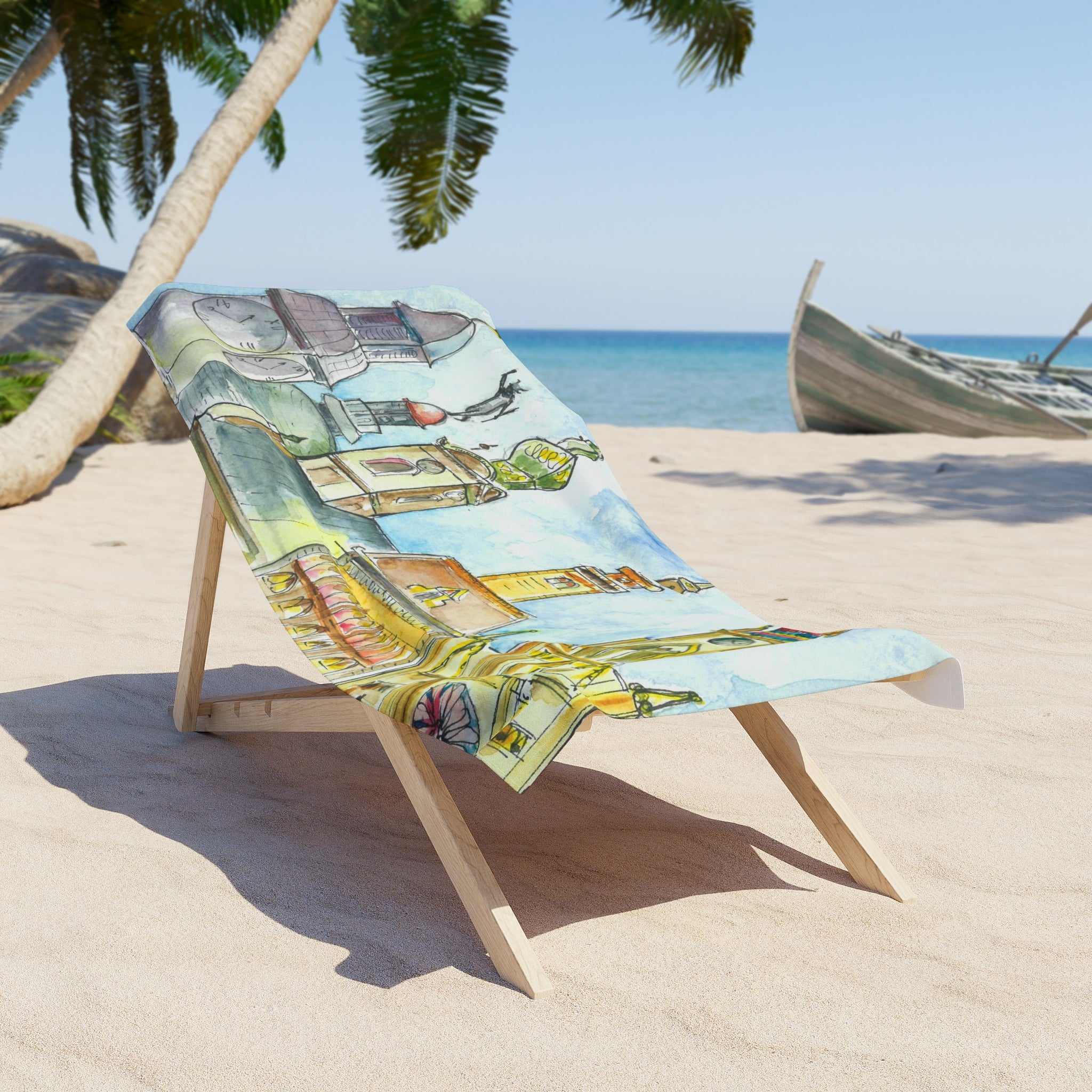 Colourful Abstract Beach Towels, Cotton Loop backing for Durability, 2 Sizes.  For Family and friends or a Special Gift #95 Beautiful Novi Sad