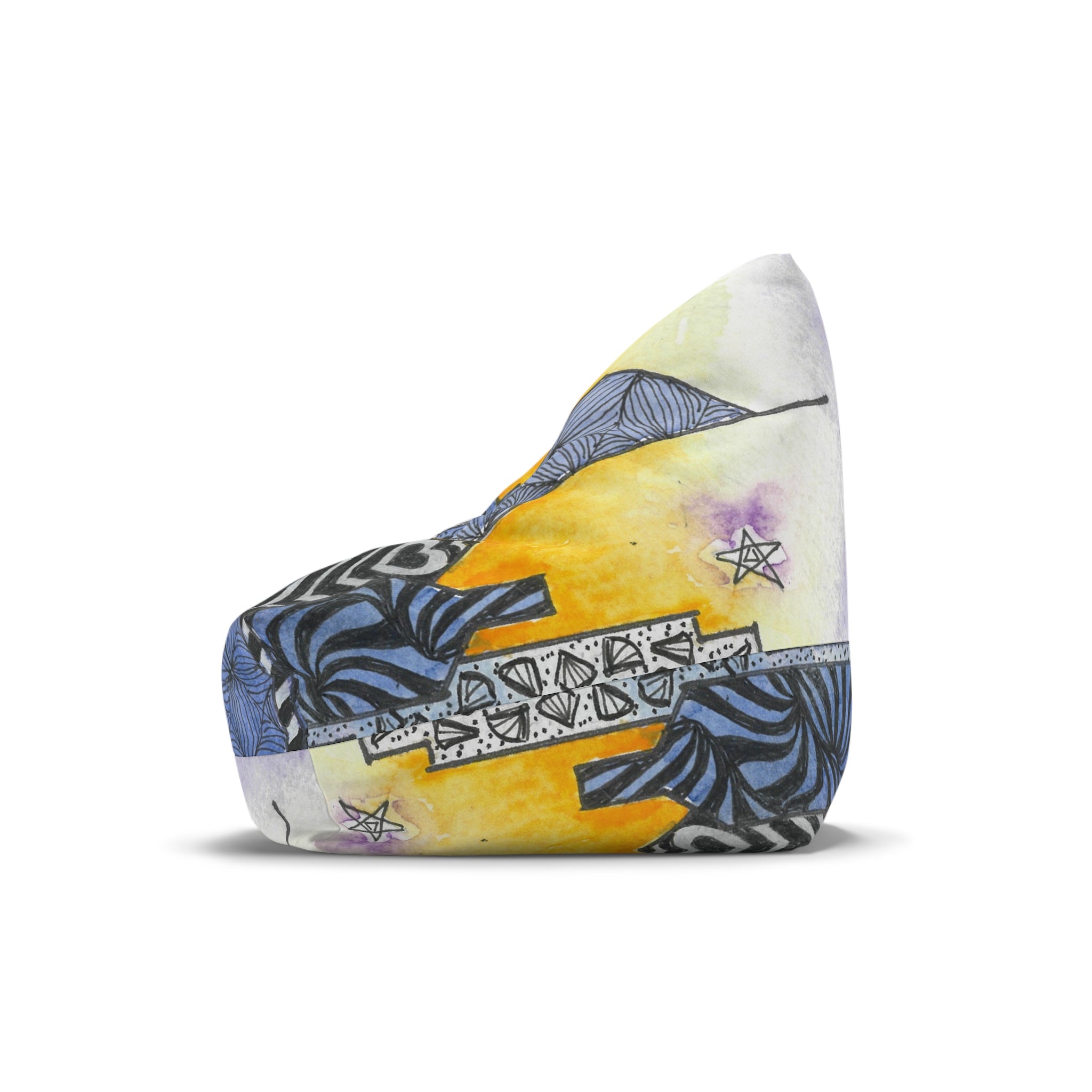Bean Bag Chair Covers For Indoor & Outdoor Spaces - 2 Sizes - Exciting Abstract Design #5 In The Shadows