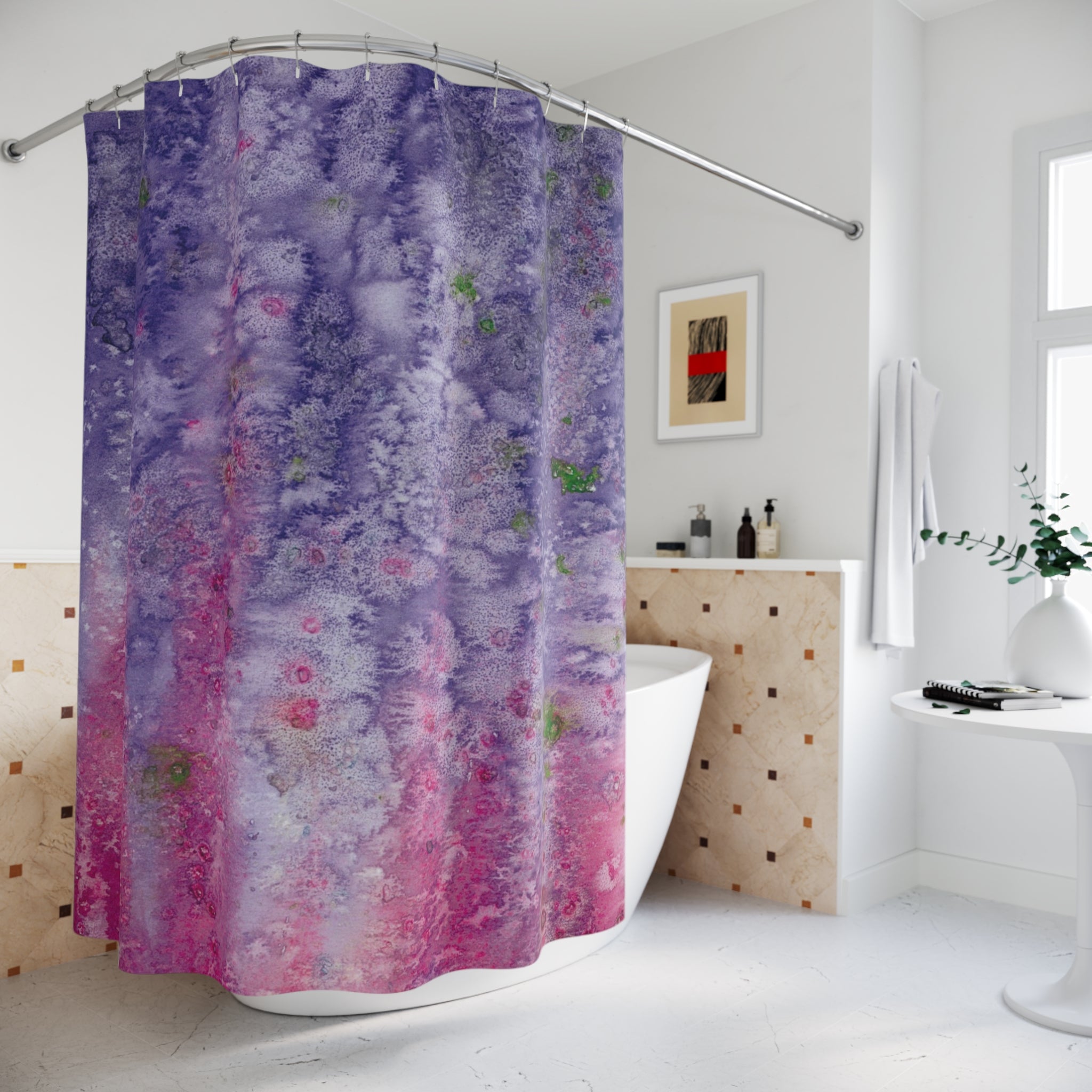 Beautiful Shower Curtains to Refresh Your Bathroom. Colourful Abstract Designs. Perfect For Your Bathroom or Special House-Warming Gift #86 Birthday Fairies