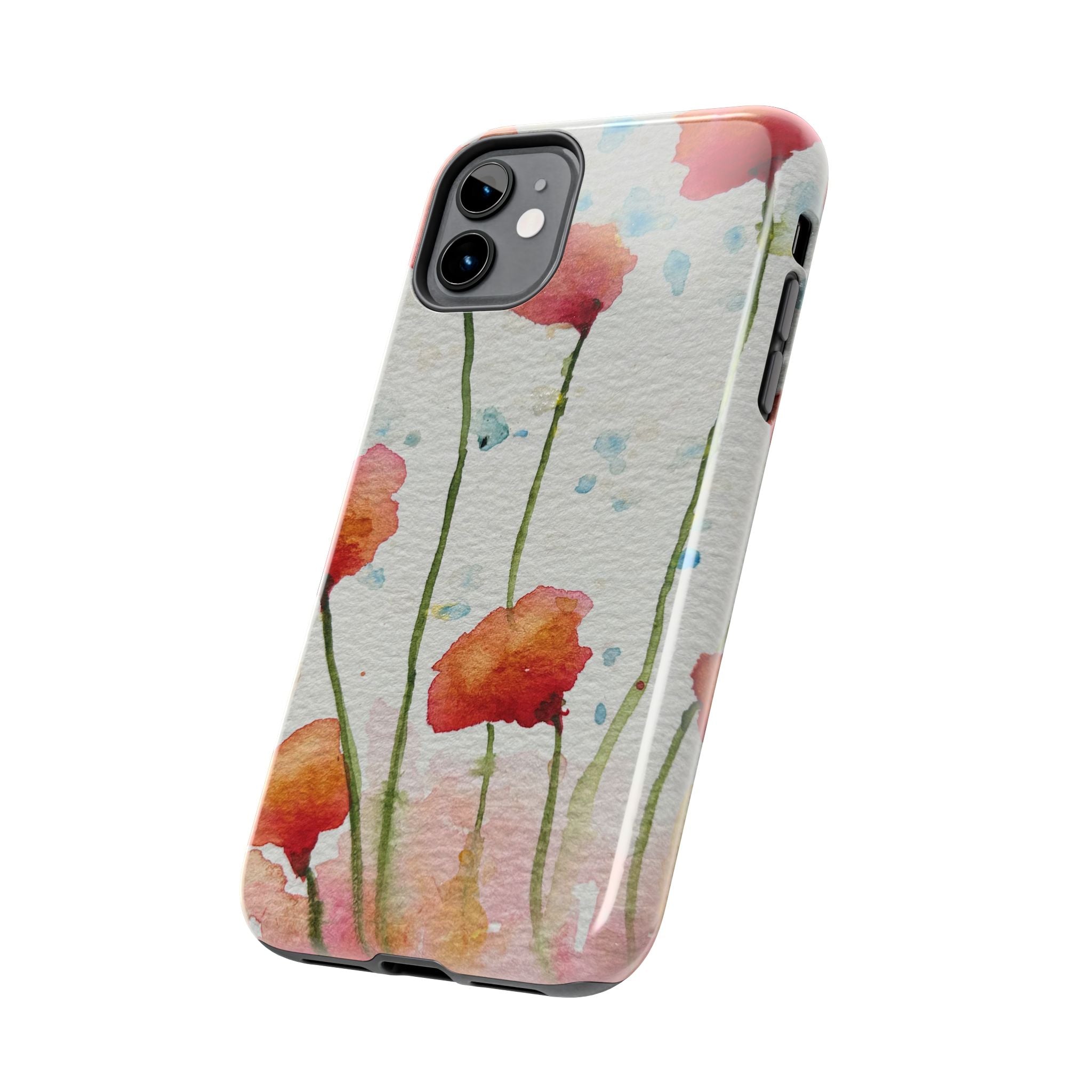 Tough Phone Case - All iPhones and Samsung Galaxys - Exciting Abstract Design #94 Poppies Galore