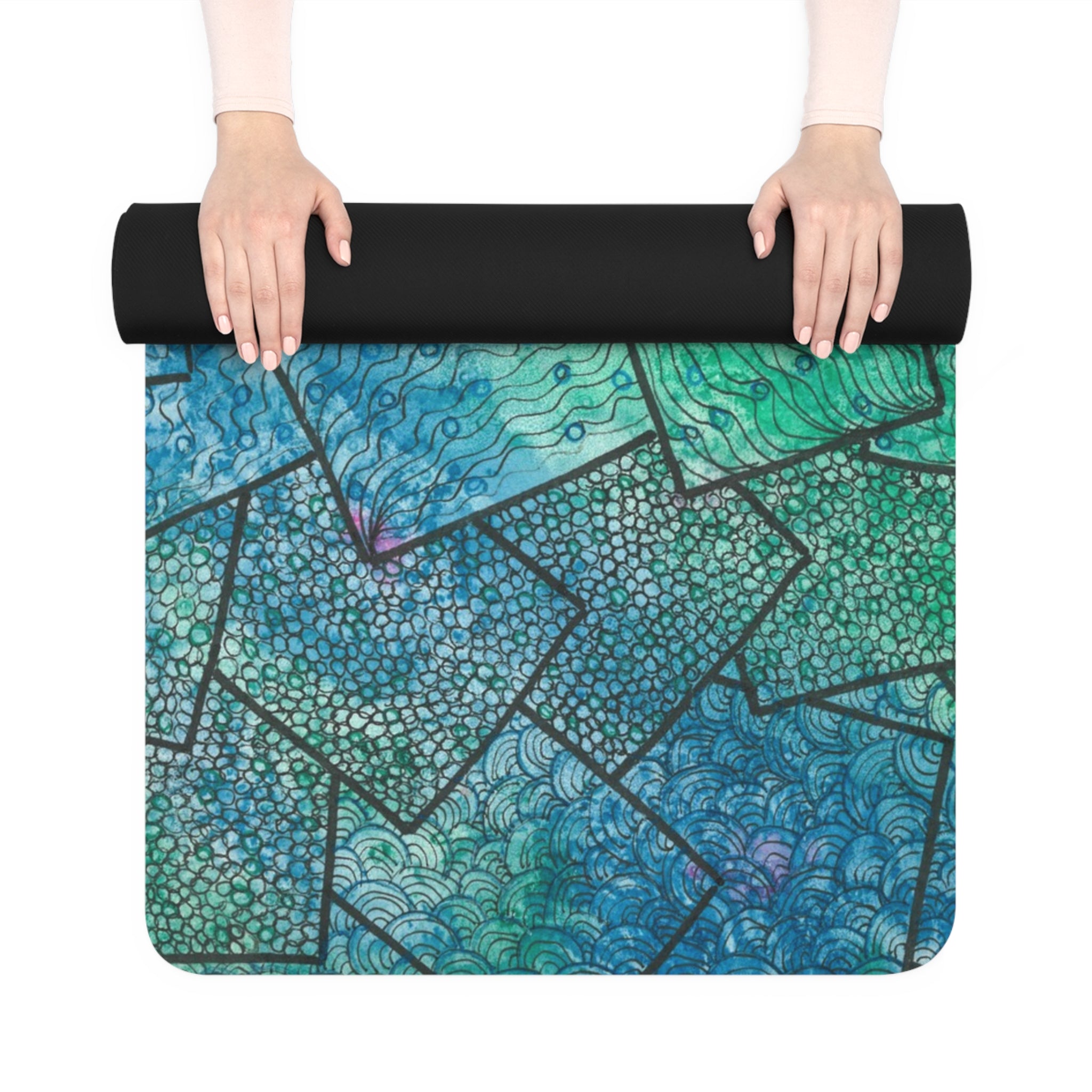 Yoga Mats and Gym Mats. Colourful Abstract Designs. Perfect for Home, Yoga or Gym Class, or a Special Gift #65 And The AnswerIs