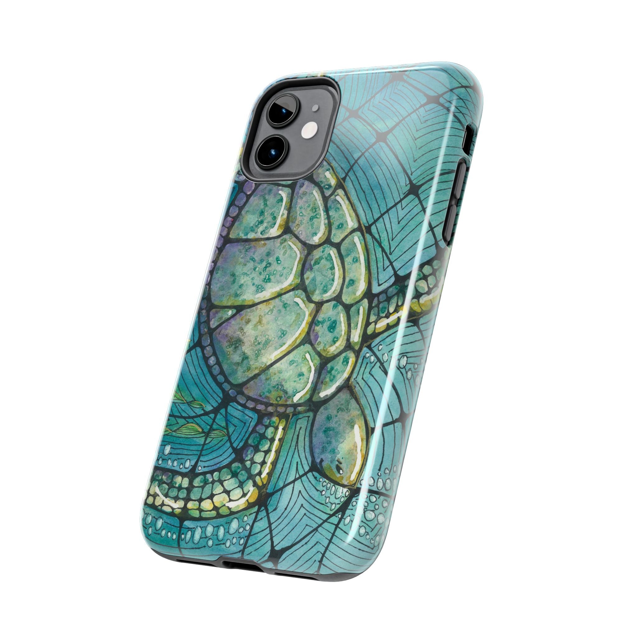 Tough Phone Case - All iPhones and Samsung Galaxys - Exciting Abstract Design #73 Turtling Along