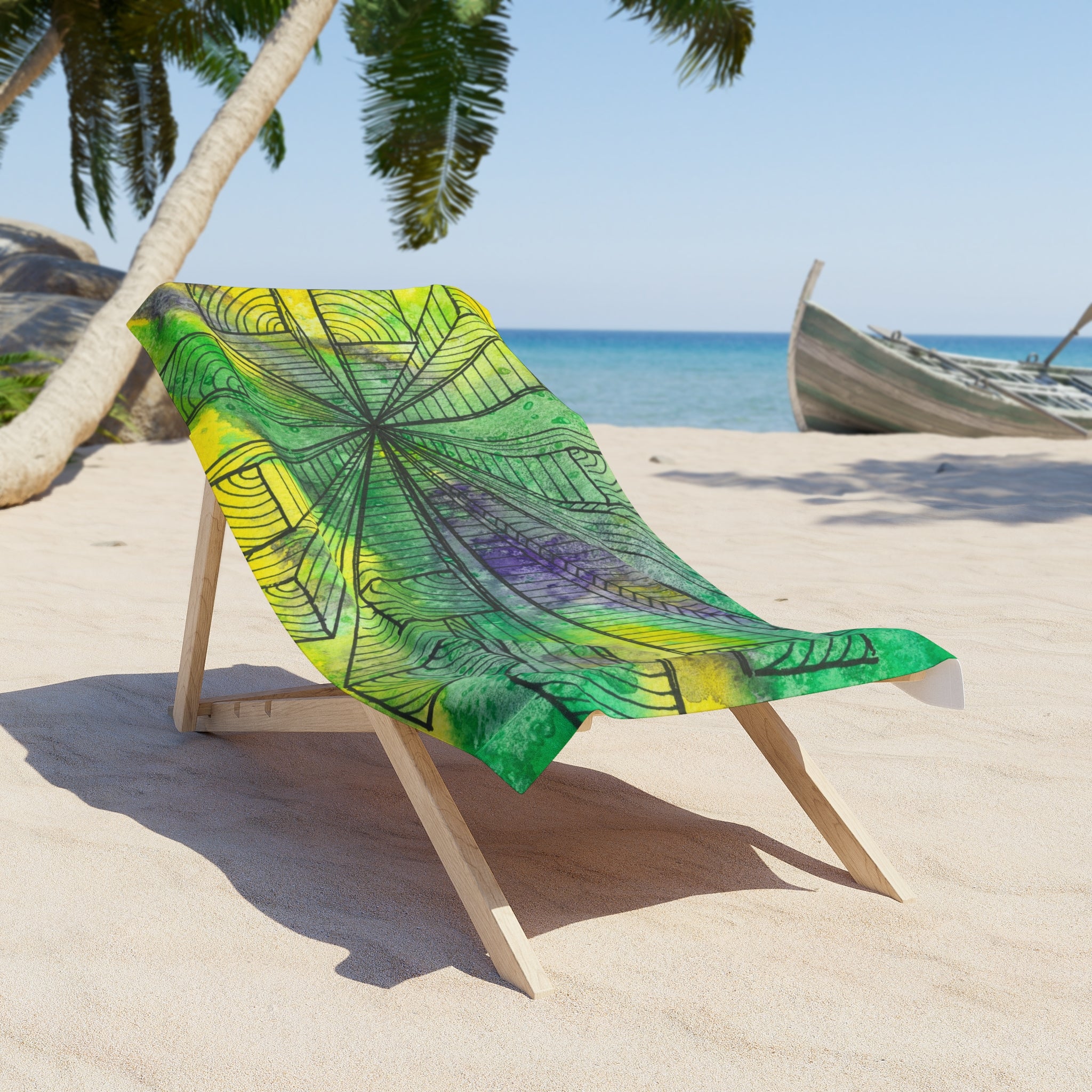 Colourful Abstract Beach Towels, Cotton Loop backing for Durability, 2 Sizes.  For Family and friends or a Special Gift #89 The Wayseers