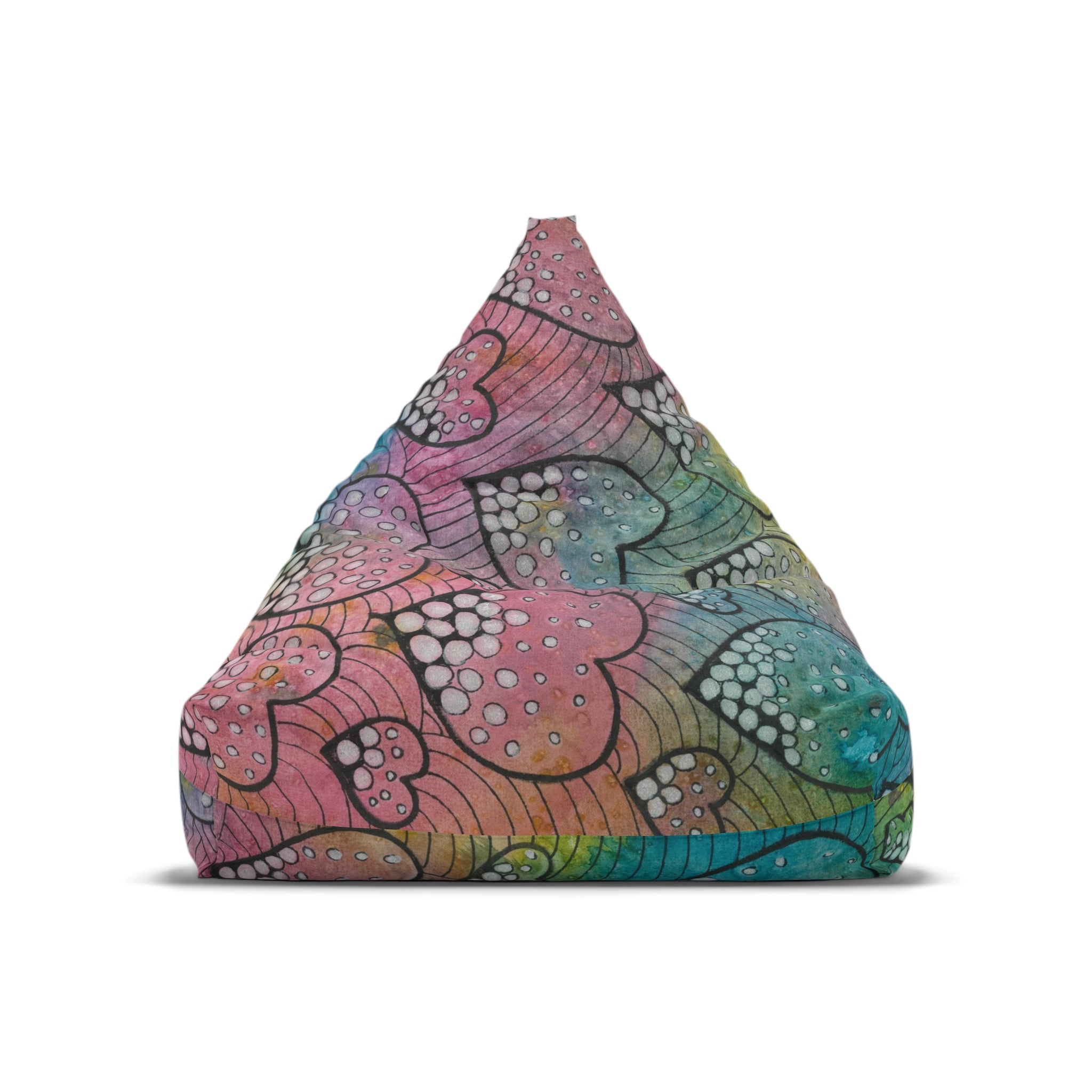 Bean Bag Chair Covers For Indoor & Outdoor - 2 Sizes - Exciting Abstract Design #97 What's Love Got To Do With It?