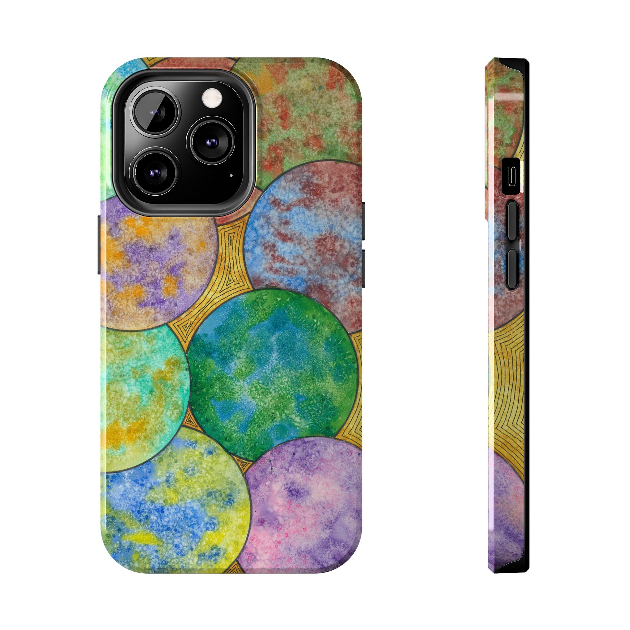 Tough Phone Case - All iPhones and Samsung Galaxys - Exciting Abstract Design #61 Worlds Apart