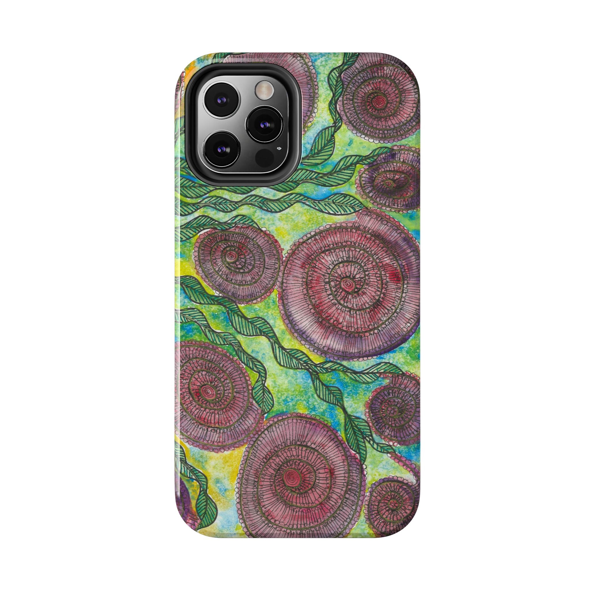 Tough Phone Case - All iPhones and Samsung Galaxys - Exciting Abstract Design #35 Beetroot To Yourself