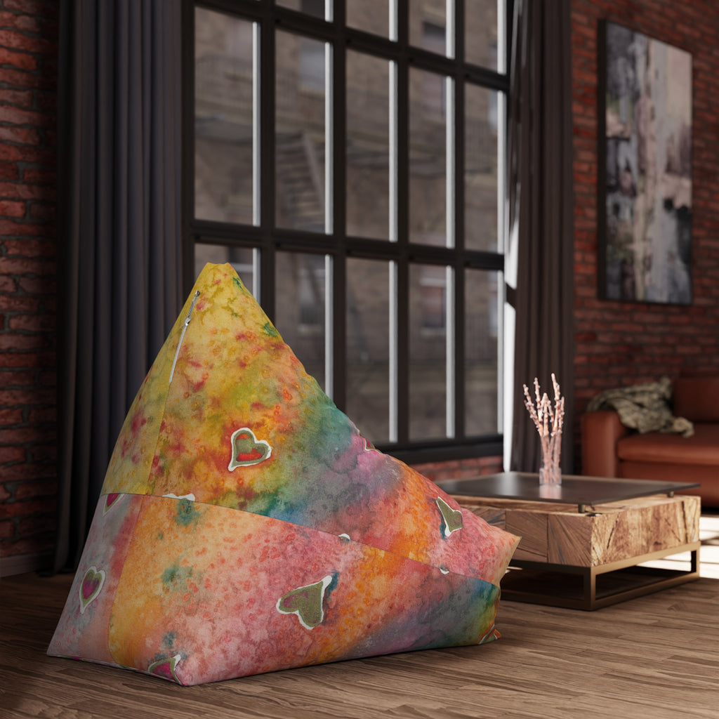 Bean Bag Chair Covers For Indoor & Outdoor - 2 Sizes - Exciting Abstract Design #96 Love, Friendship, integrity