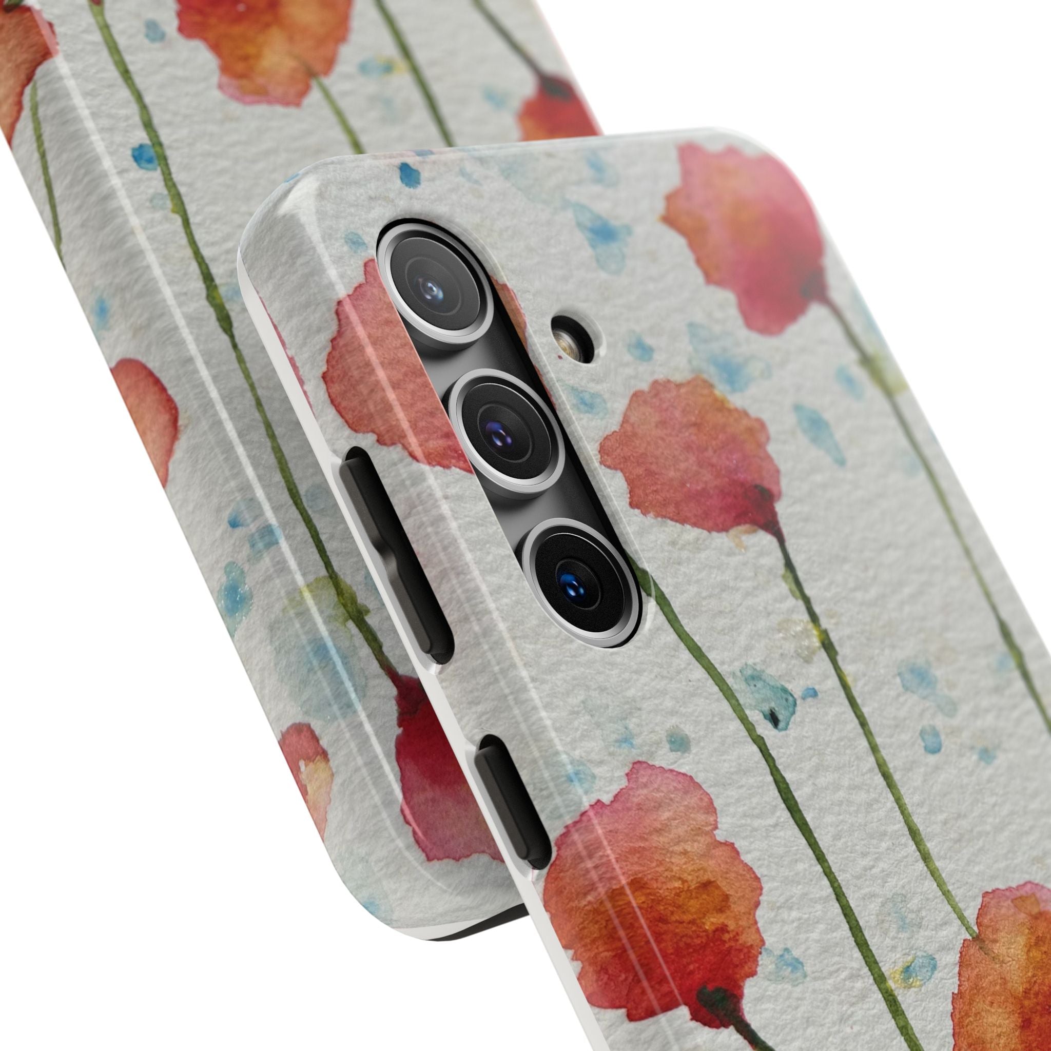 Tough Phone Case - All iPhones and Samsung Galaxys - Exciting Abstract Design #94 Poppies Galore