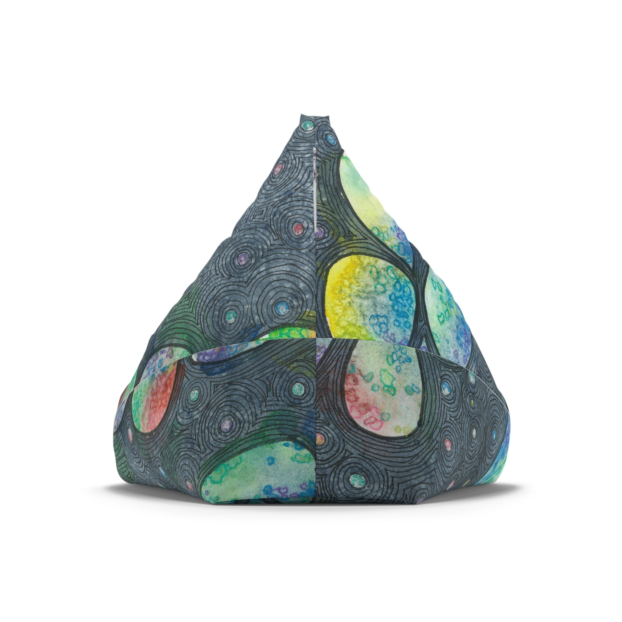 Bean Bag Chair Covers For Indoor & Outdoor - 2 Sizes - Exciting Abstract Design #30 Give Us A Minute