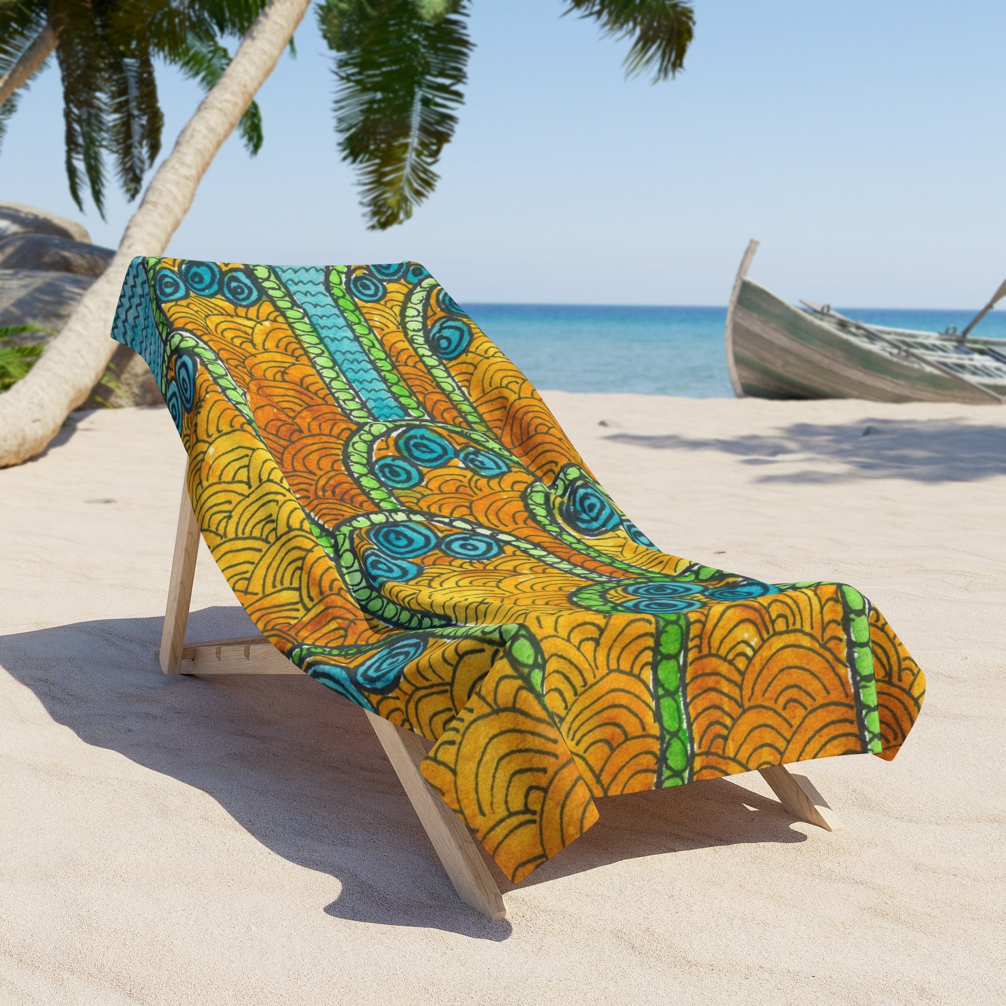 Colourful Abstract Beach Towels, Cotton Loop backing for Durability, 2 Sizes.  For Family and friends or a Special Gift #87 Belgrade Impressions