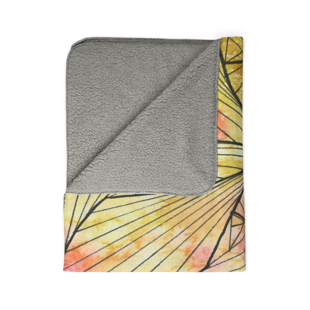 Fleece Throw Blanket, Textured Sherpa Underside, Hemmed, 2 Sizes. Colourful Abstract Design. Perfect for Bedroom, Living Room, or Special Gift #39 Impossible They Said