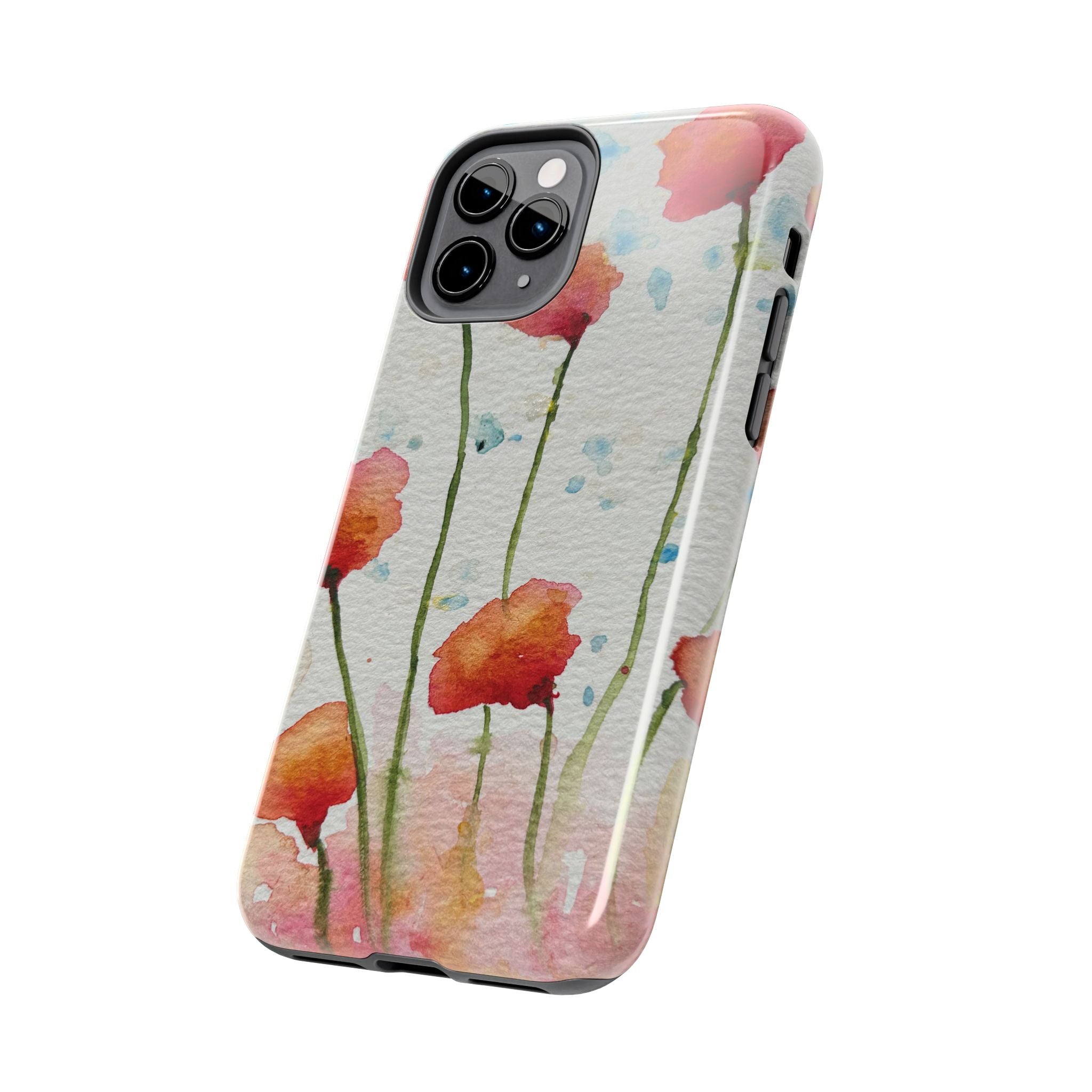 Tough Phone Case - All iPhones and Samsung Galaxys - Exciting Abstract Design #94 Poppies Galore