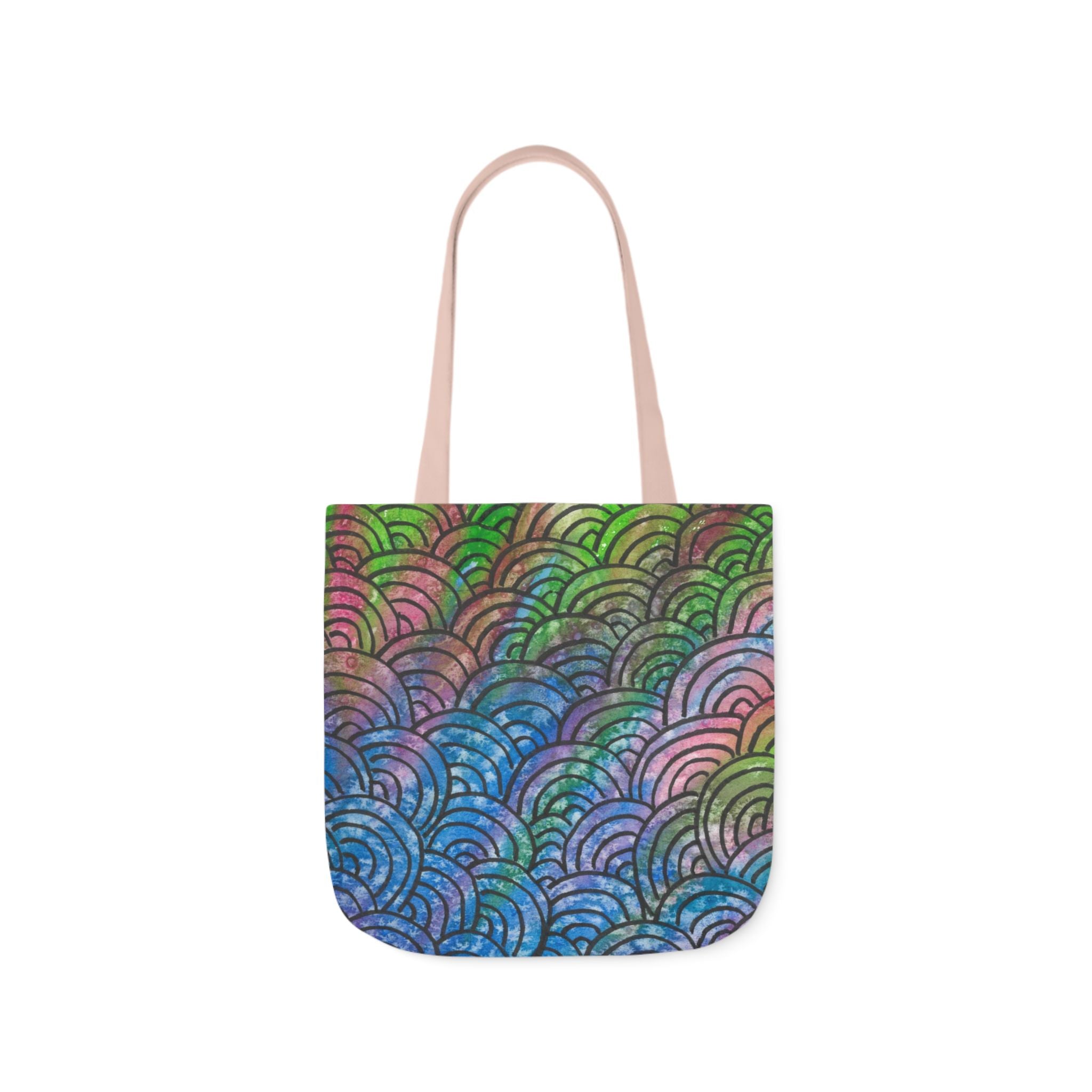 Canvas Tote Bags, Colourful Abstract Designs, 5-Color Straps, 3 Sizes.  For Family and friends or a Special Gift #84 Ah The Past