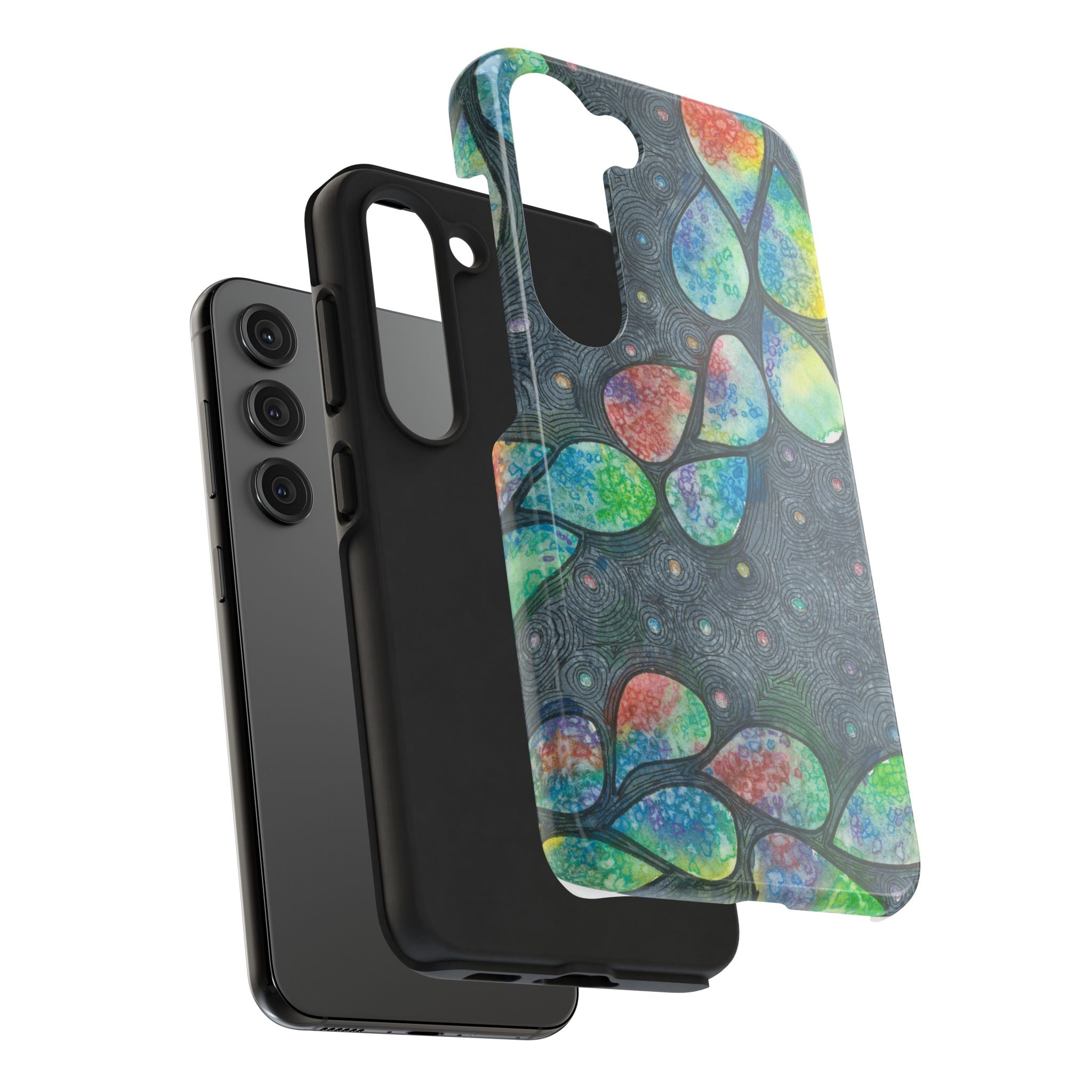 Tough Phone Case - All iPhones and Samsung Galaxys - Exciting Abstract Design #30 Give Us A Minute