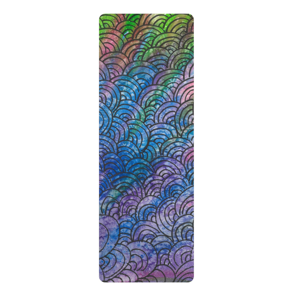 Yoga Mats and Gym Mats. Colourful Abstract Designs. Perfect for Home, Yoga or Gym Class, or a Special Gift #84 Ah The Past