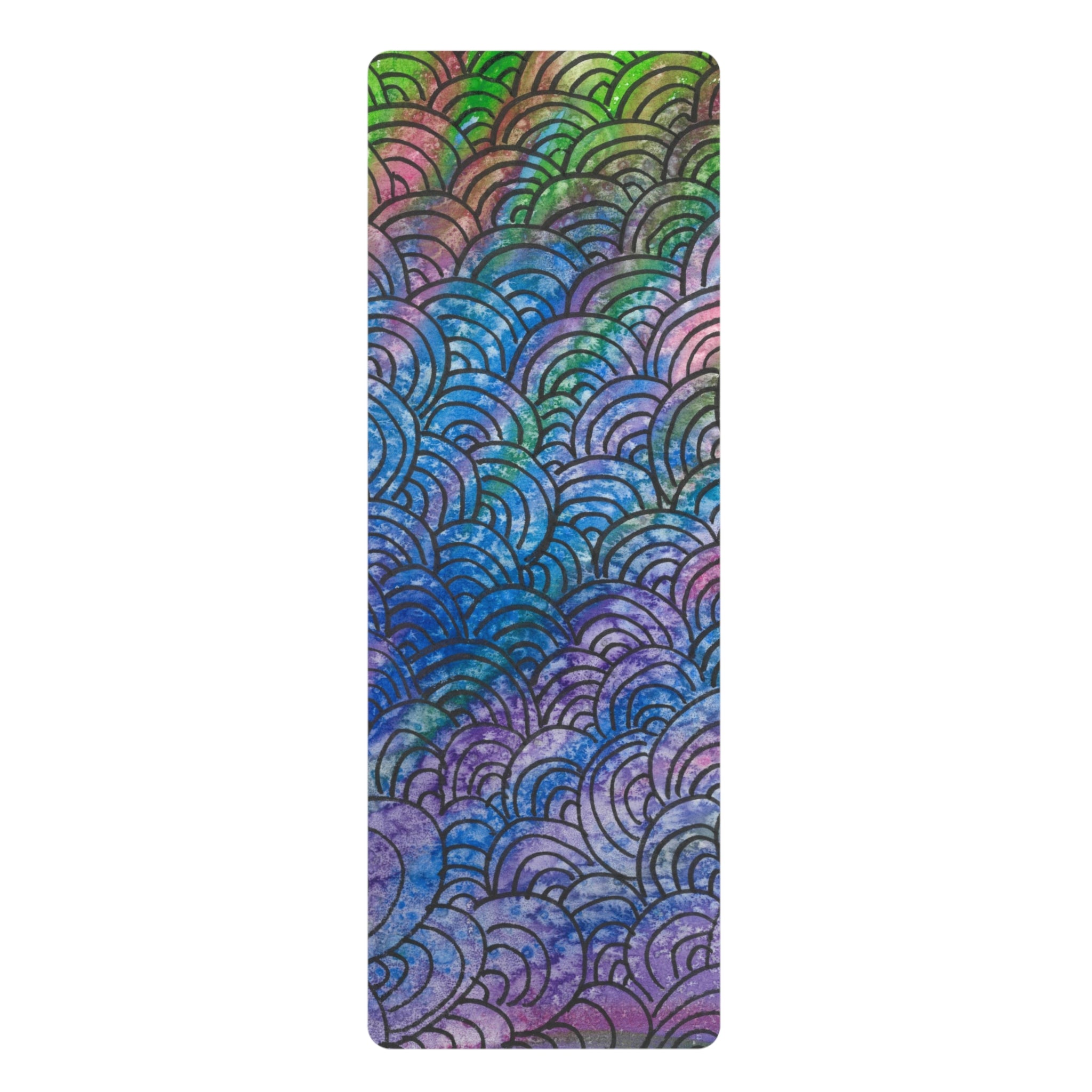 Yoga Mats and Gym Mats. Colourful Abstract Designs. Perfect for Home, Yoga or Gym Class, or a Special Gift #84 Ah The Past