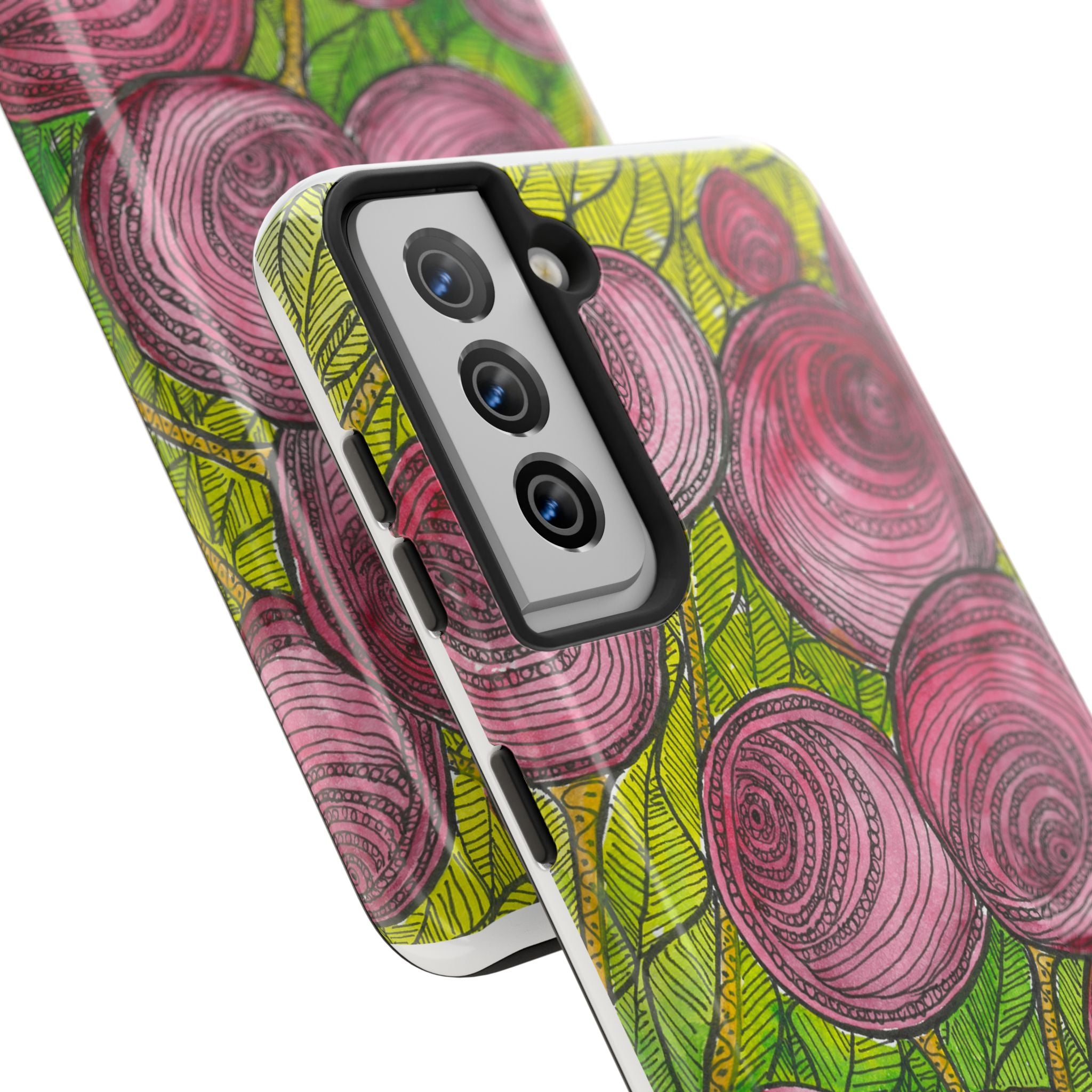 Tough Phone Case - All iPhones and Samsung Galaxys - Exciting Abstract Design #9 Spaced Blossoms