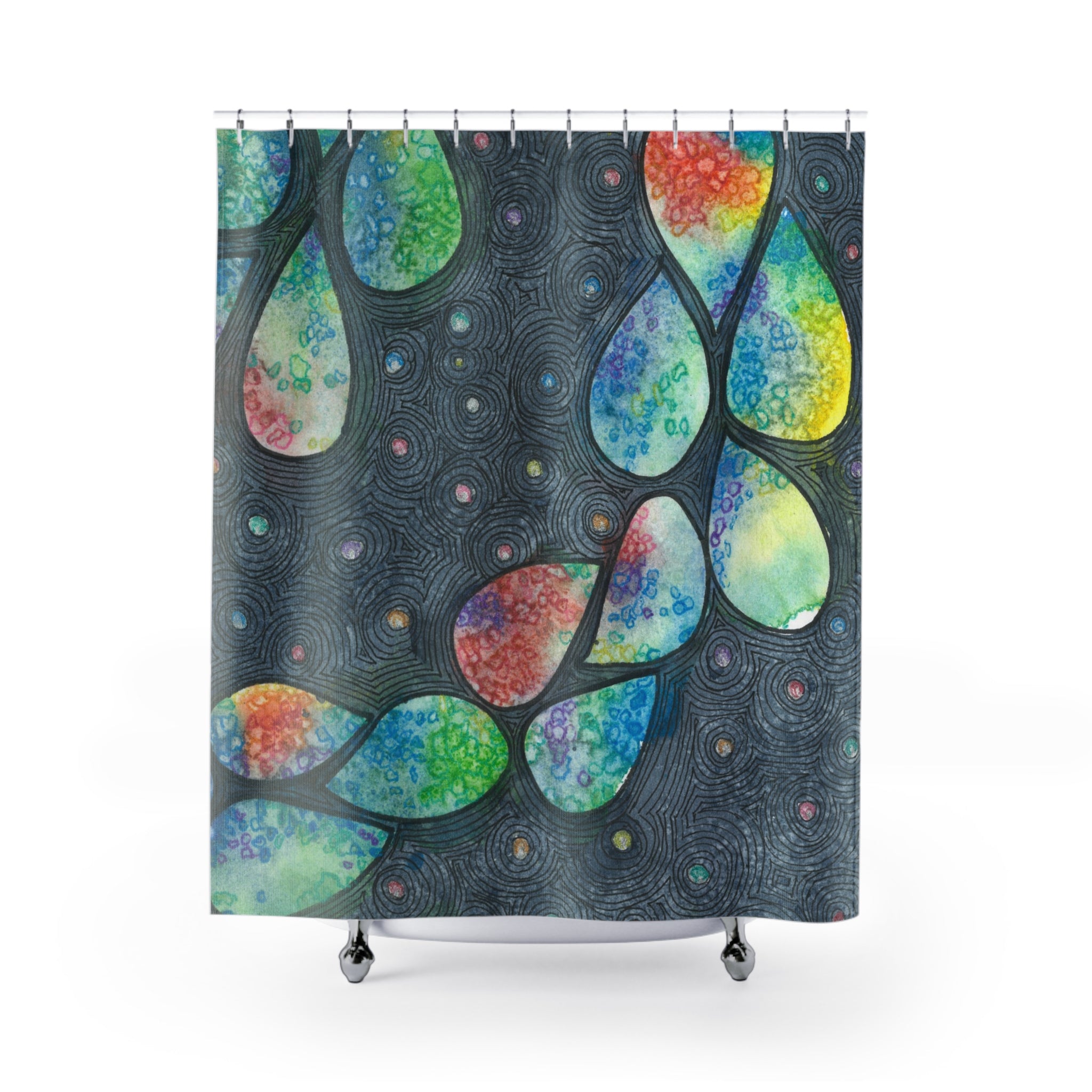 Beautiful Shower Curtains to Refresh Your Bathroom. Colourful Abstract Designs. Perfect For Your Bathroom or Special House-Warming Gift #30 Give Us A Minute