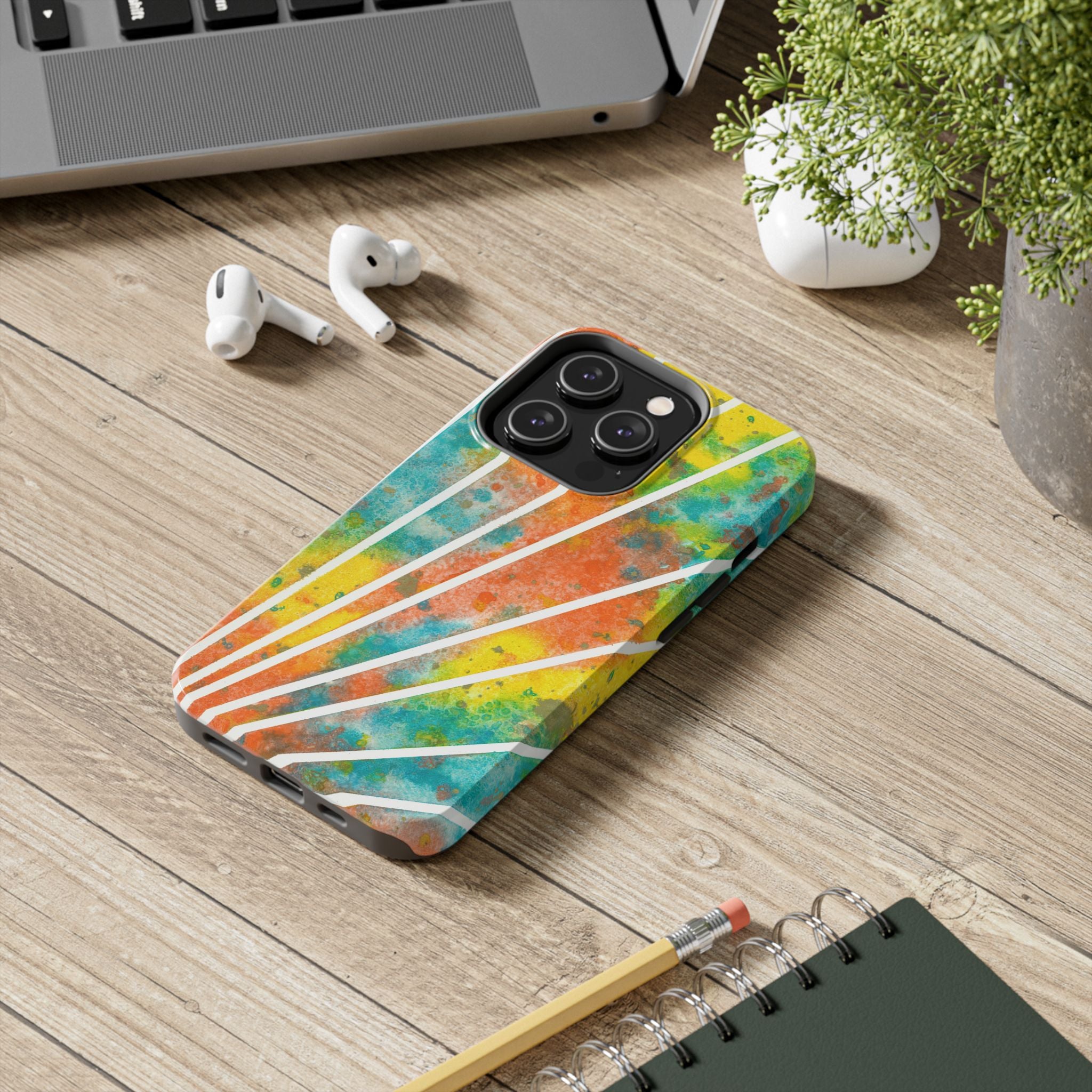 Tough Phone Case - All iPhones and Samsung Galaxys - Exciting Abstract Design #101 Your Energy Radiates