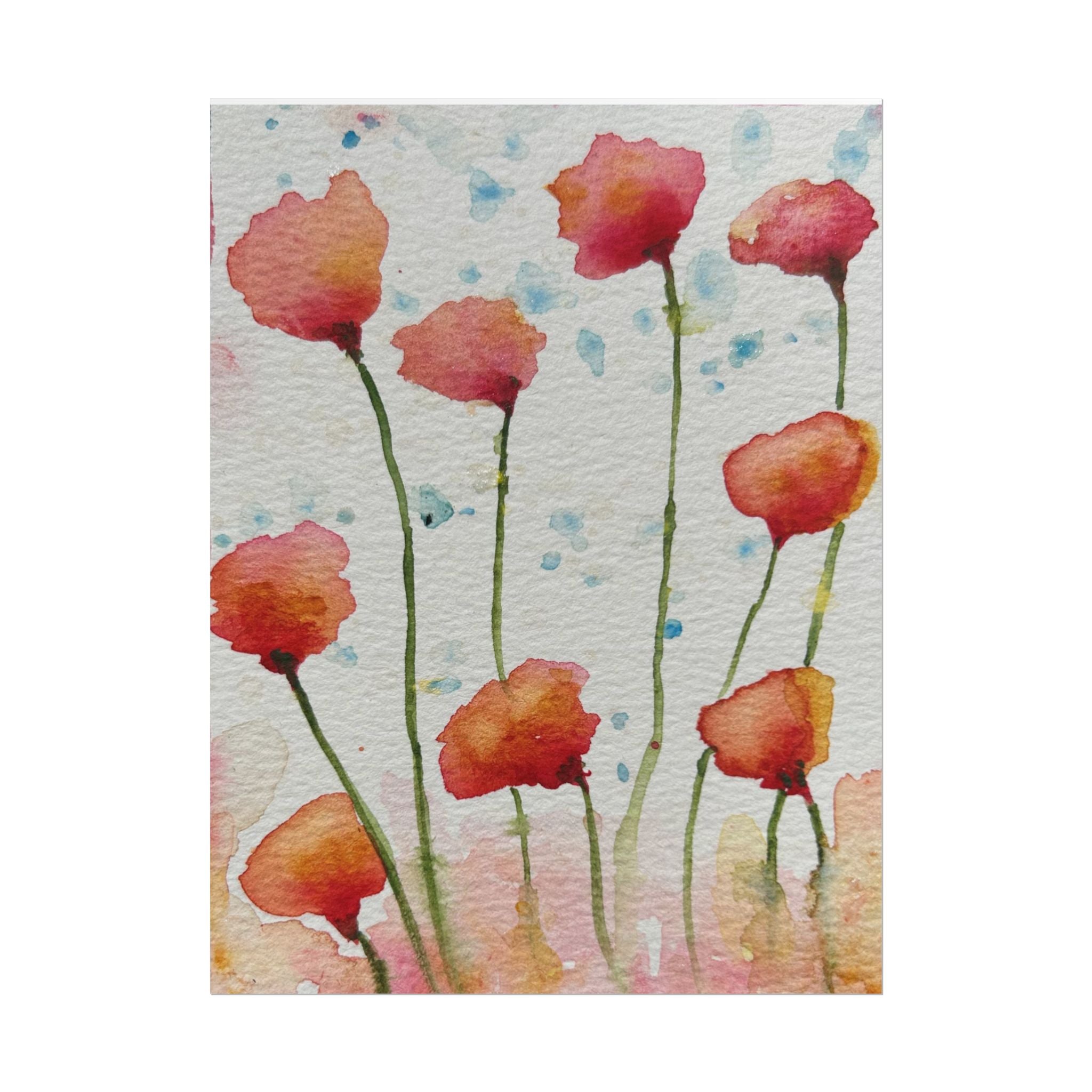 Large Colourful Wall Art, Posters & Prints, For Office, Bedroom or Living Room, or Special Gift #94 Poppies Galore