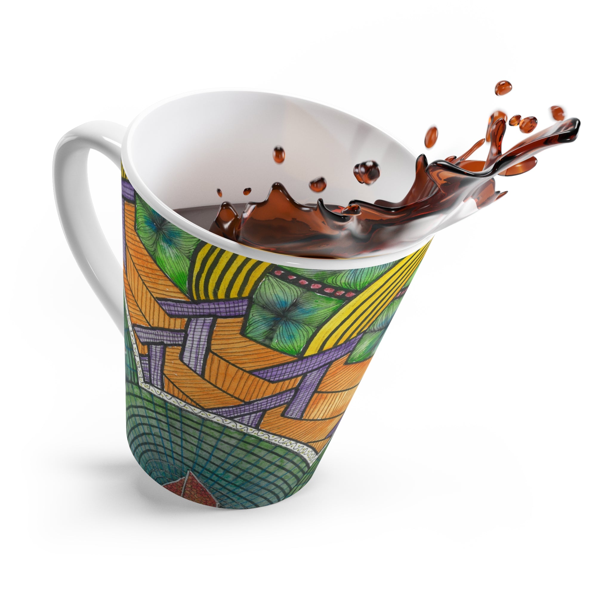 Coffee Mugs and Cups. Colourful Abstract Designs. Perfect for Home, Office or Special Gift #31 T'Eye Land